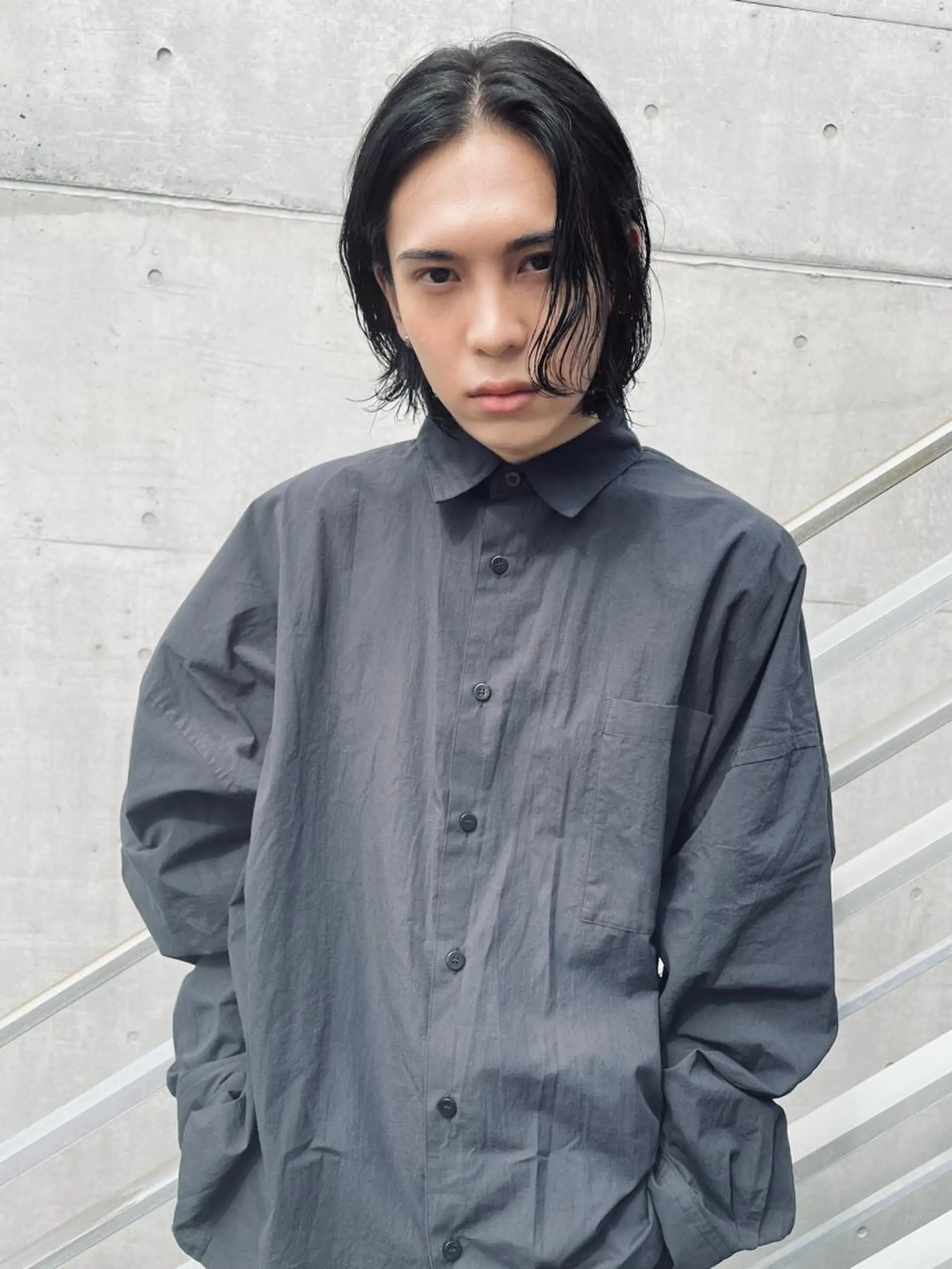 セミロング メンズ メンズパーマ セミロングパーマ カット パーマ トリートメント ヘッドスパ ruki yabeのヘアスタイル