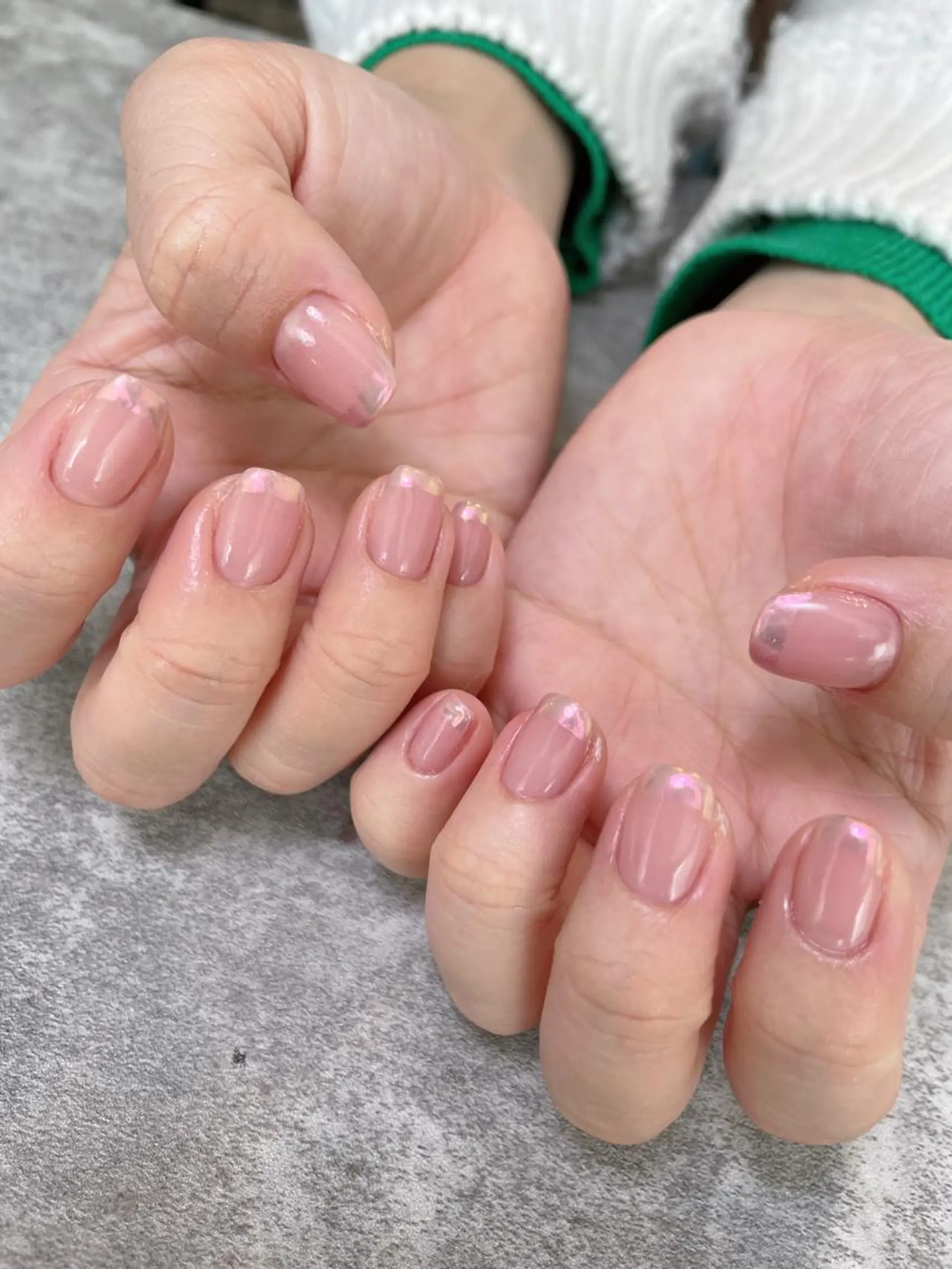 ネイル オーロラネイル フレンチネイル ハンドネイル ma riのネイルデザイン