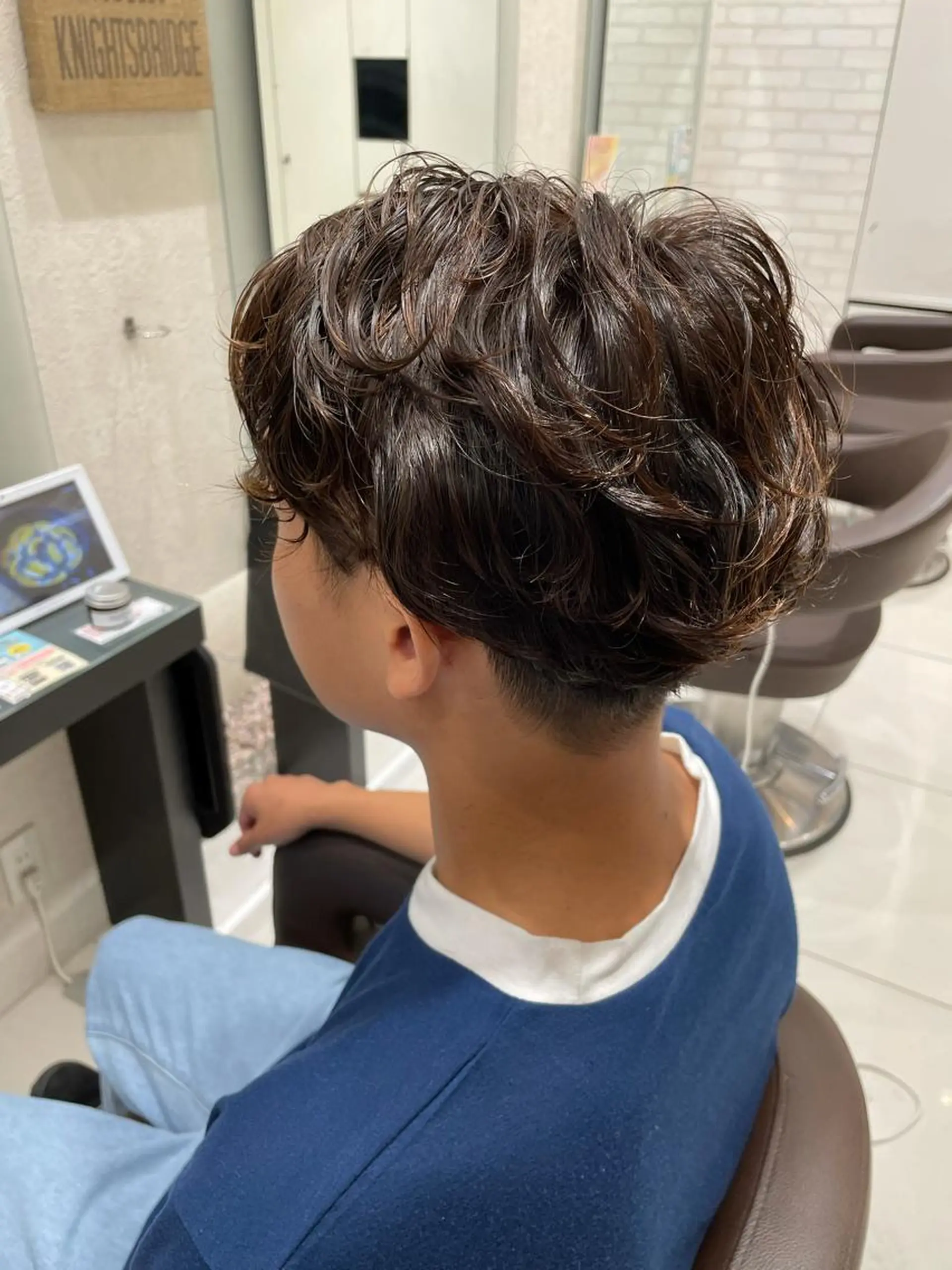 パーマ メンズ EARTH 山﨑龍馬のヘアスタイル