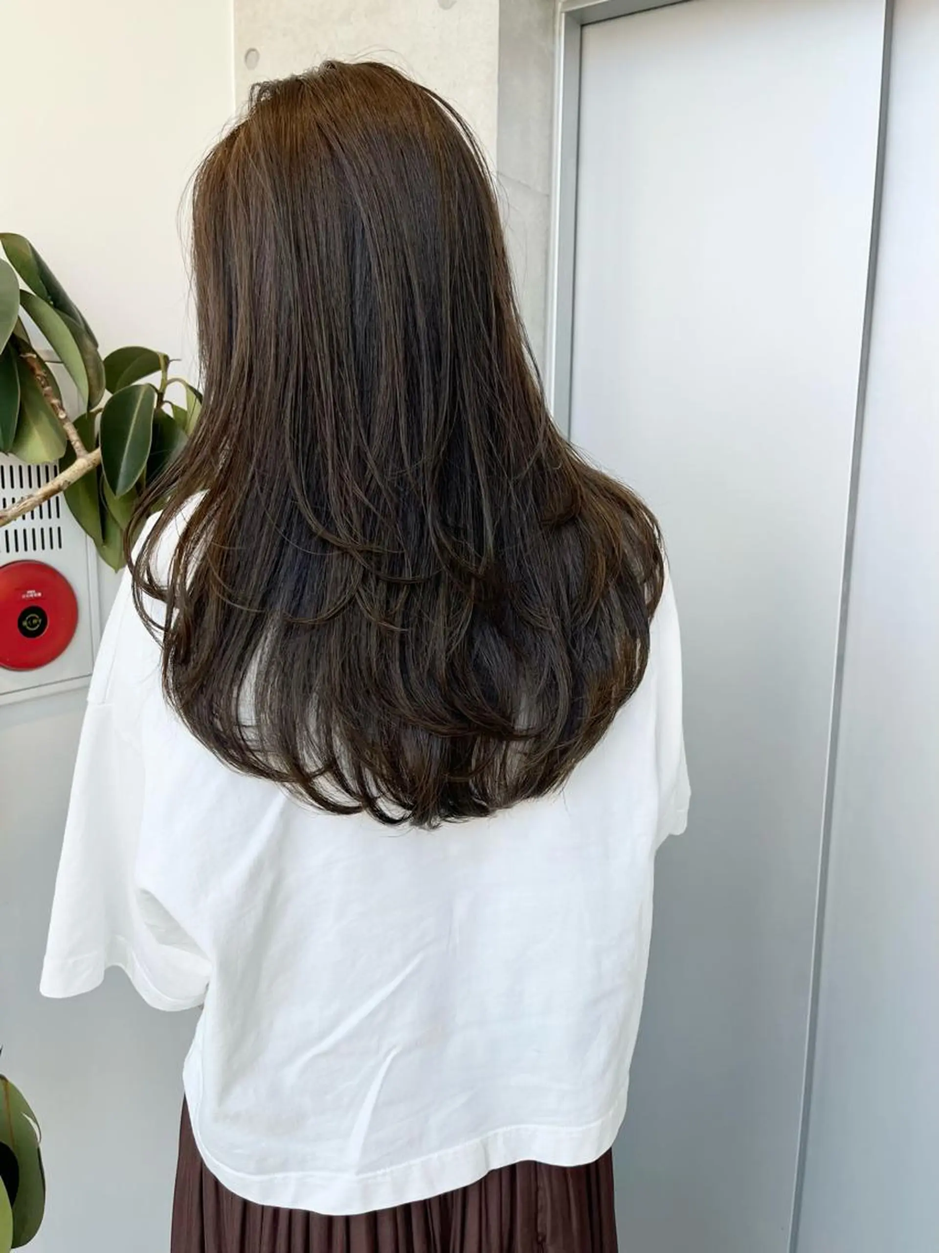 ミディアム カラー パーマ ヘアアレンジ 透明感/オリーブ/ グレージュ/YUKAのヘアスタイル