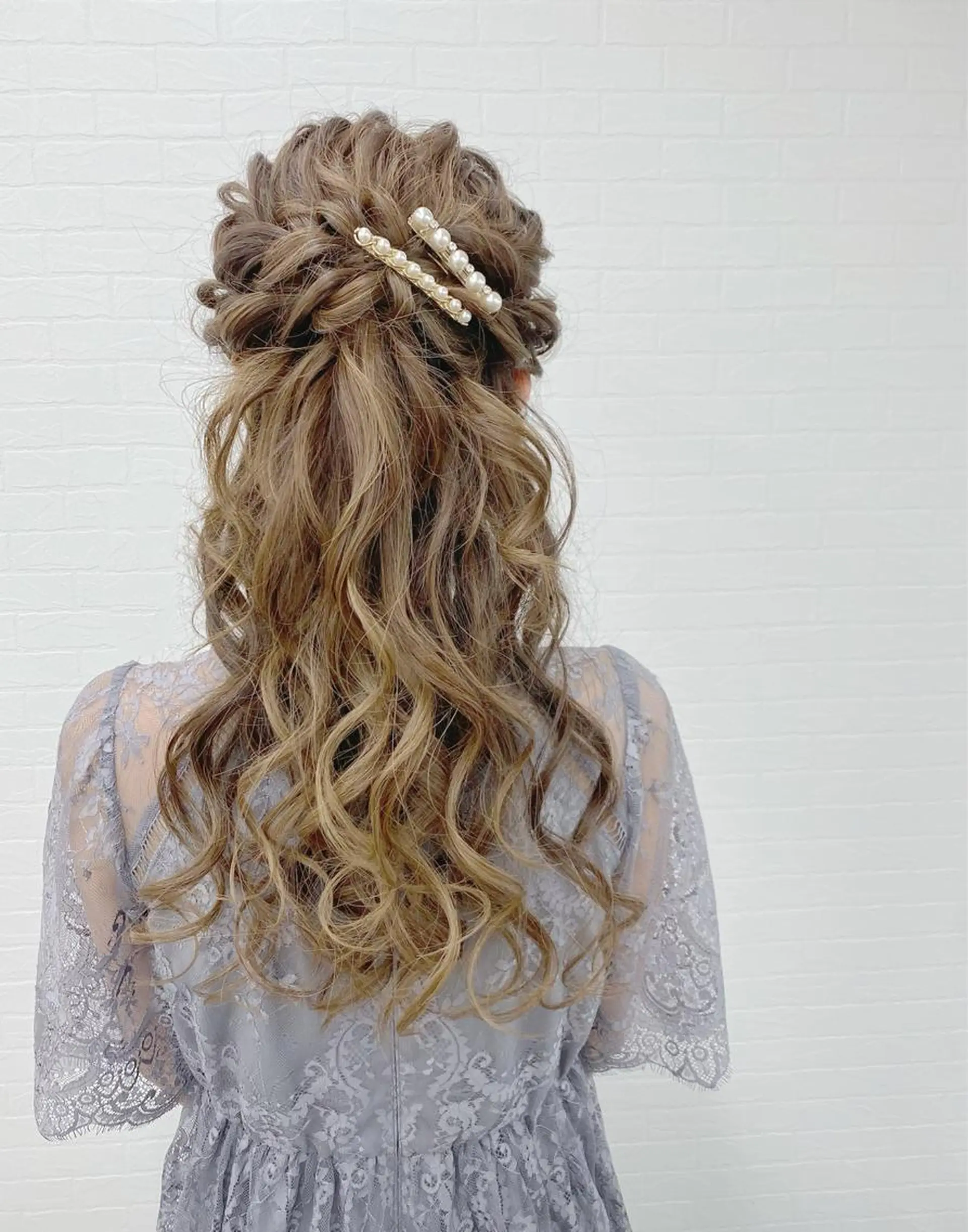 ロング ヘアアレンジ ハーフアップ ヘアセット GRANLUSSO 〜グランルッソ駅前店所属・木口 嘉美のヘアスタイル