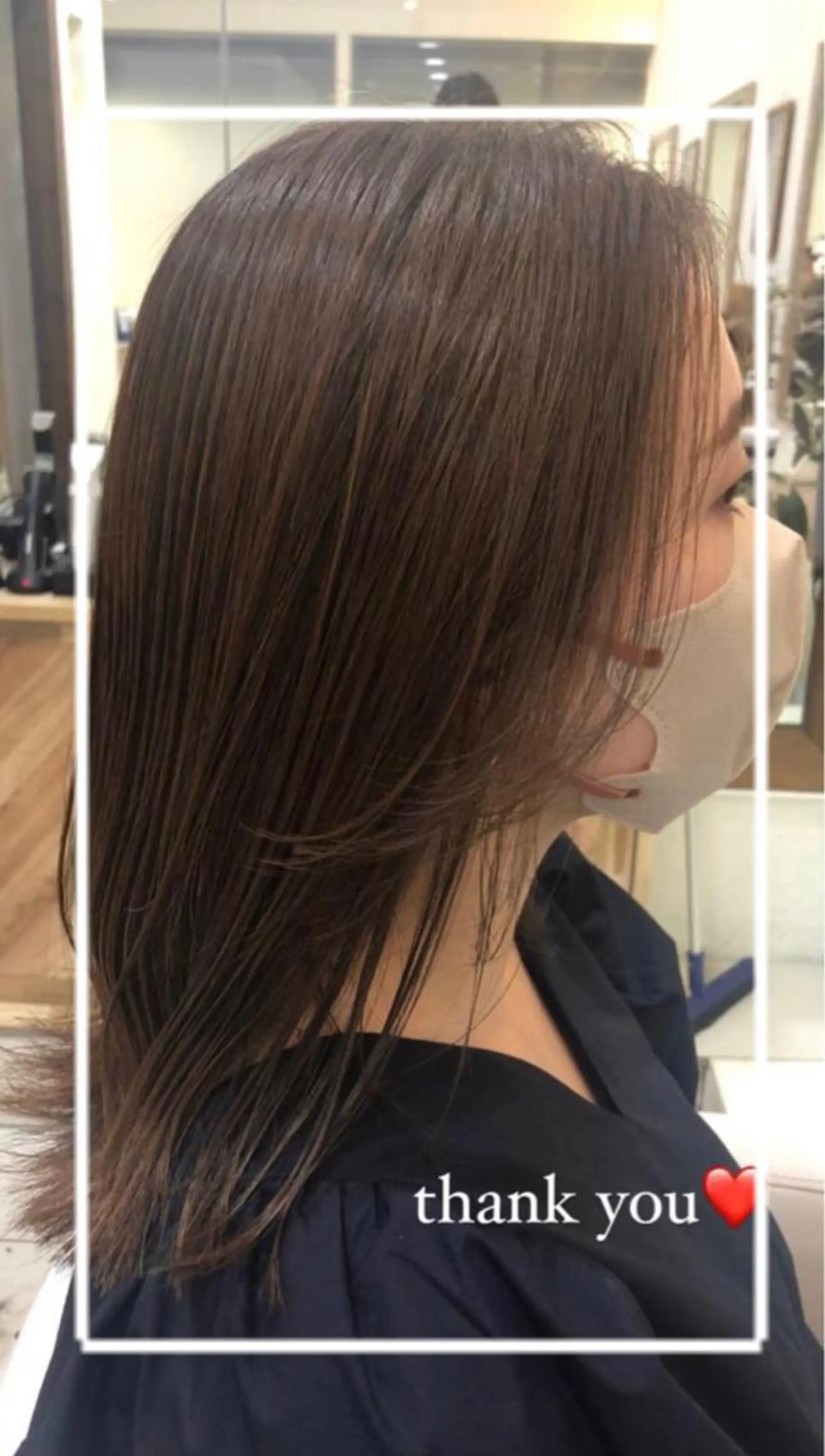 ミディアム カラー 艶質改善/縮毛矯正 ササキナツミのヘアスタイル