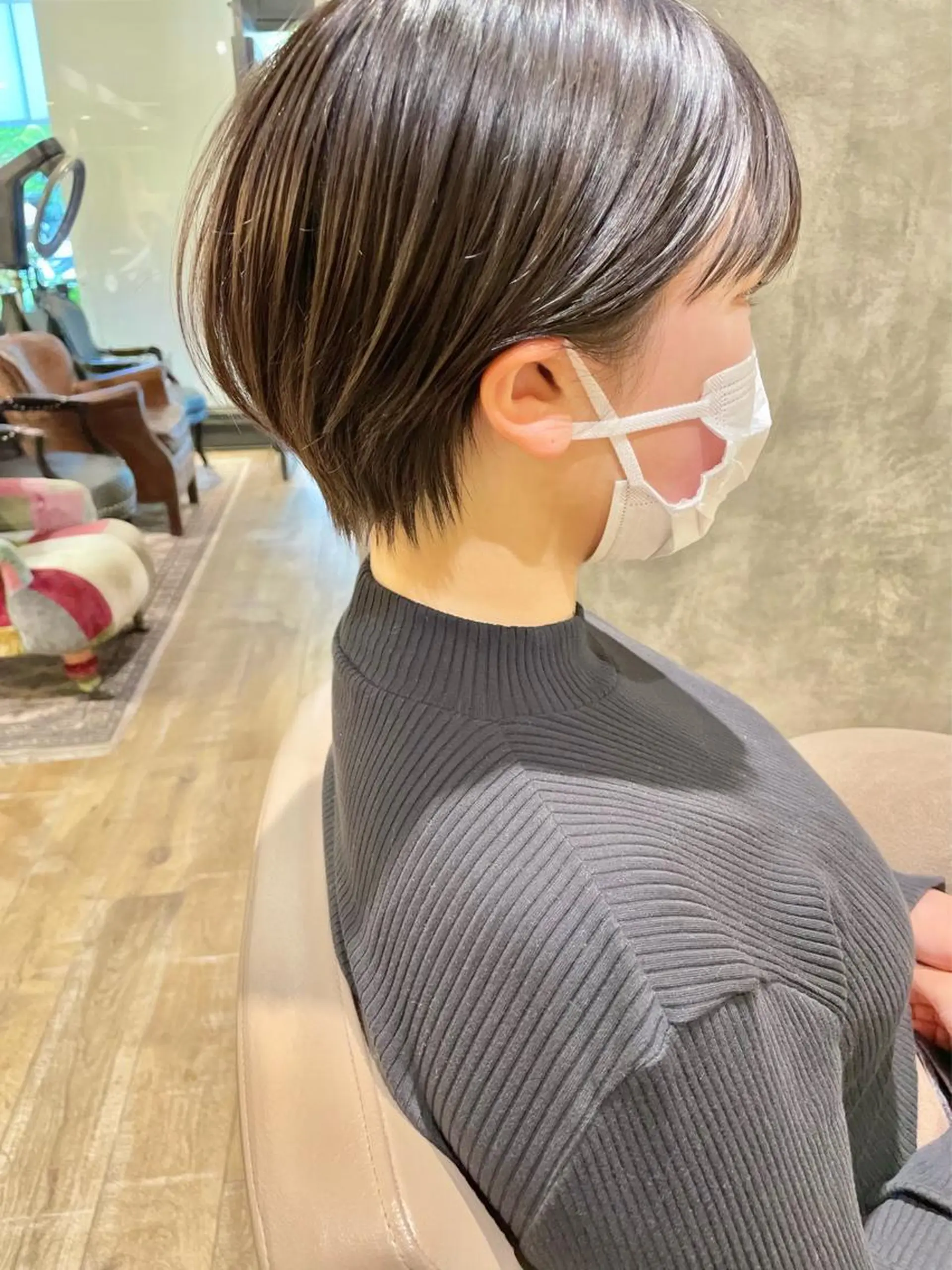 ショート ショート ボブ 梅田 木戸健人のヘアスタイル