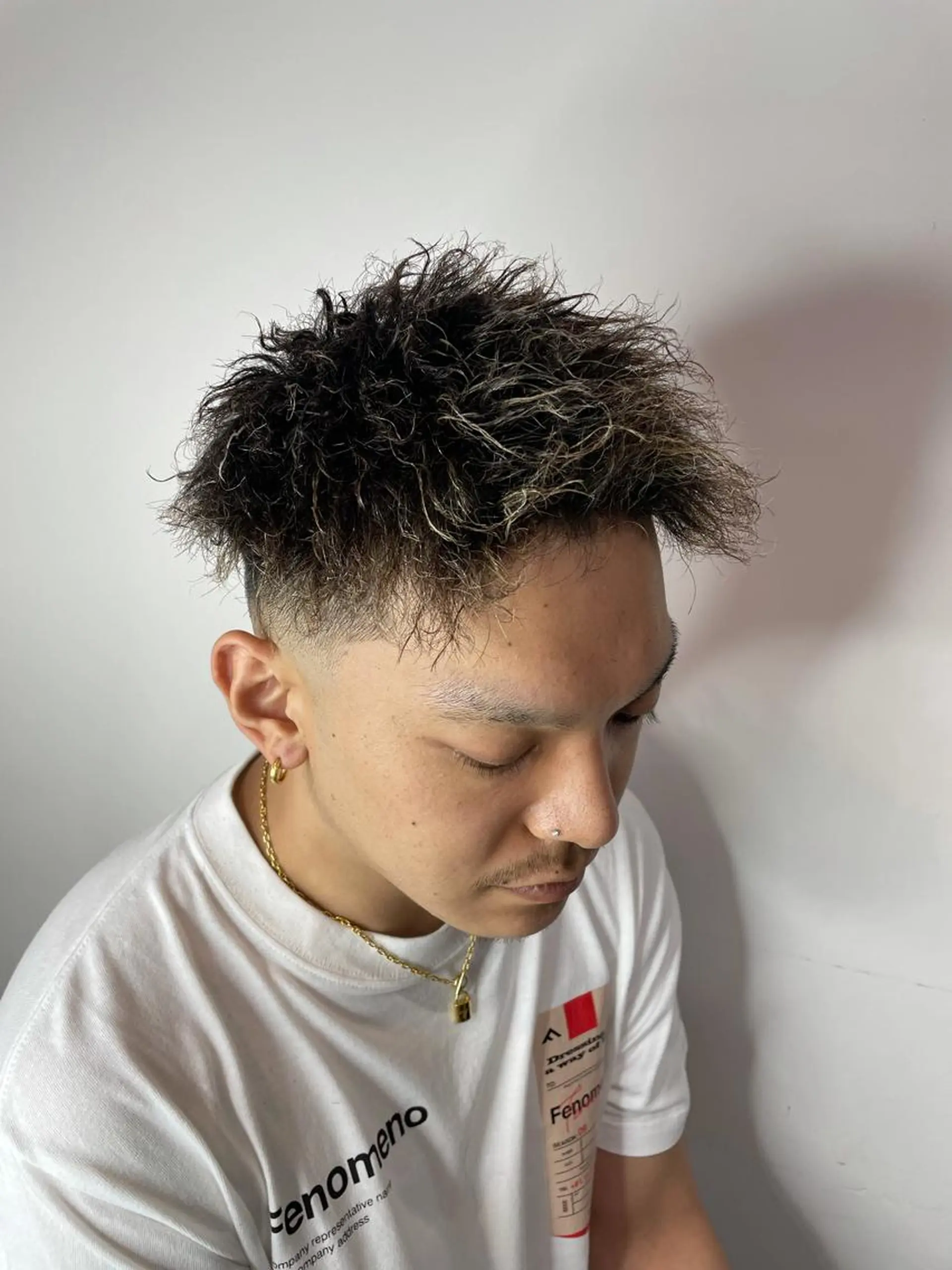 ショート パーマ メンズ カット パーマ 【men's Lapis横浜】海人のヘアスタイル