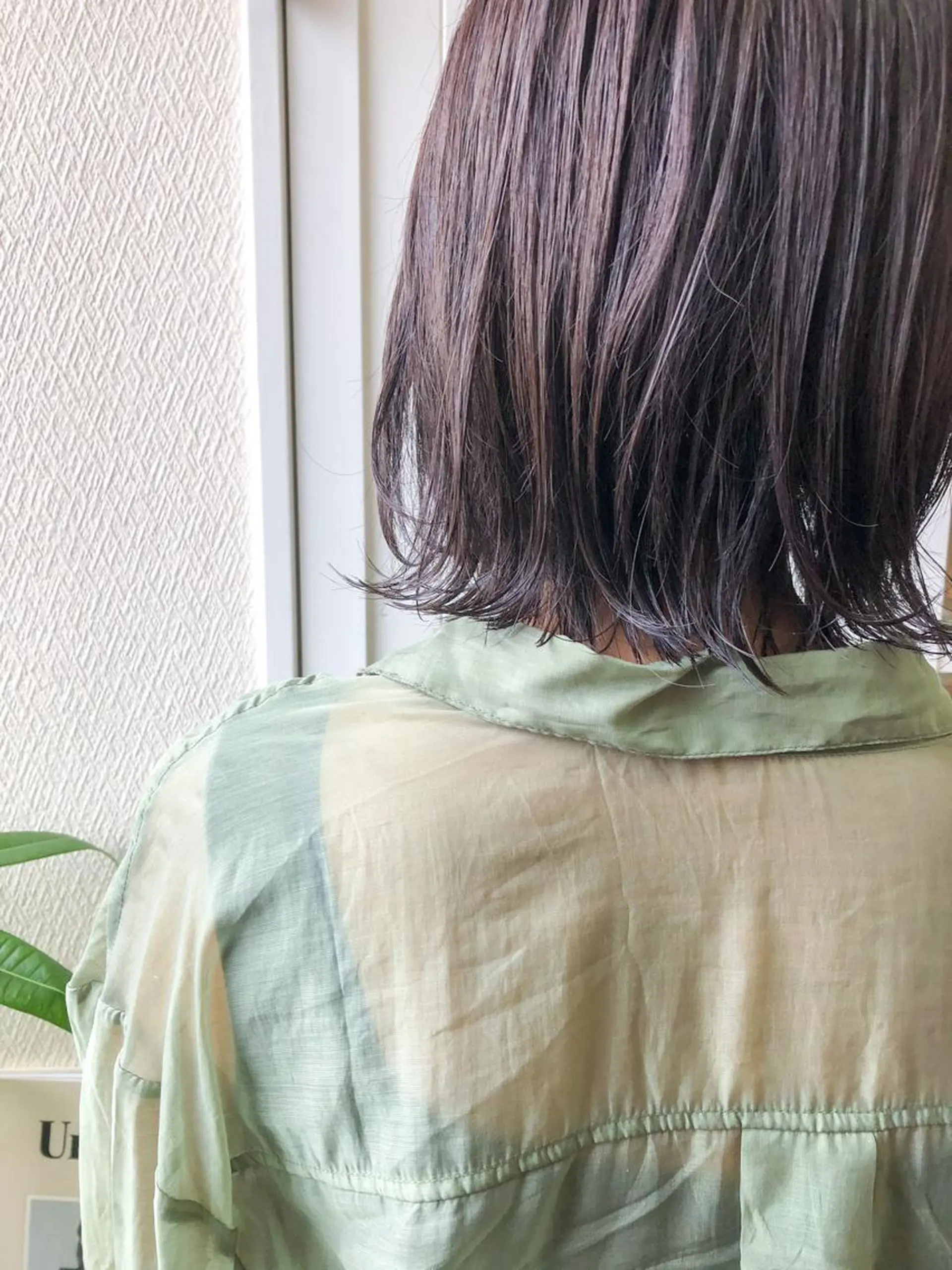 ミディアム カラー ブリーチ グレージュ ラベンダーカラー ラベンダーグレージュ ラベンダーグレー 小木曽智美 /ボブ/ショートのヘアスタイル