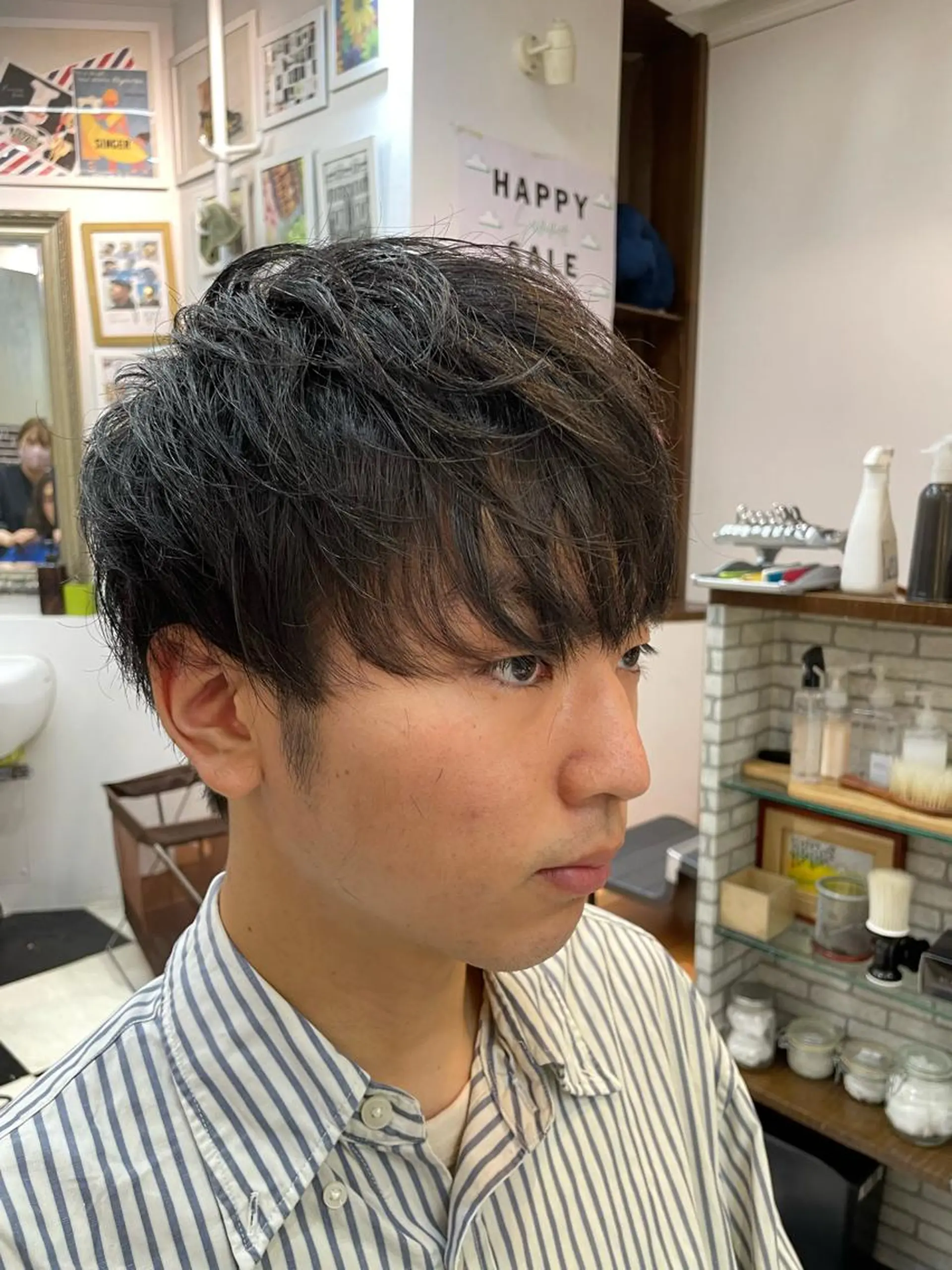ミディアム ヘアアレンジ メンズ 髪や目黒店所属・Kamiya's TOKYO 安孫子のヘアスタイル