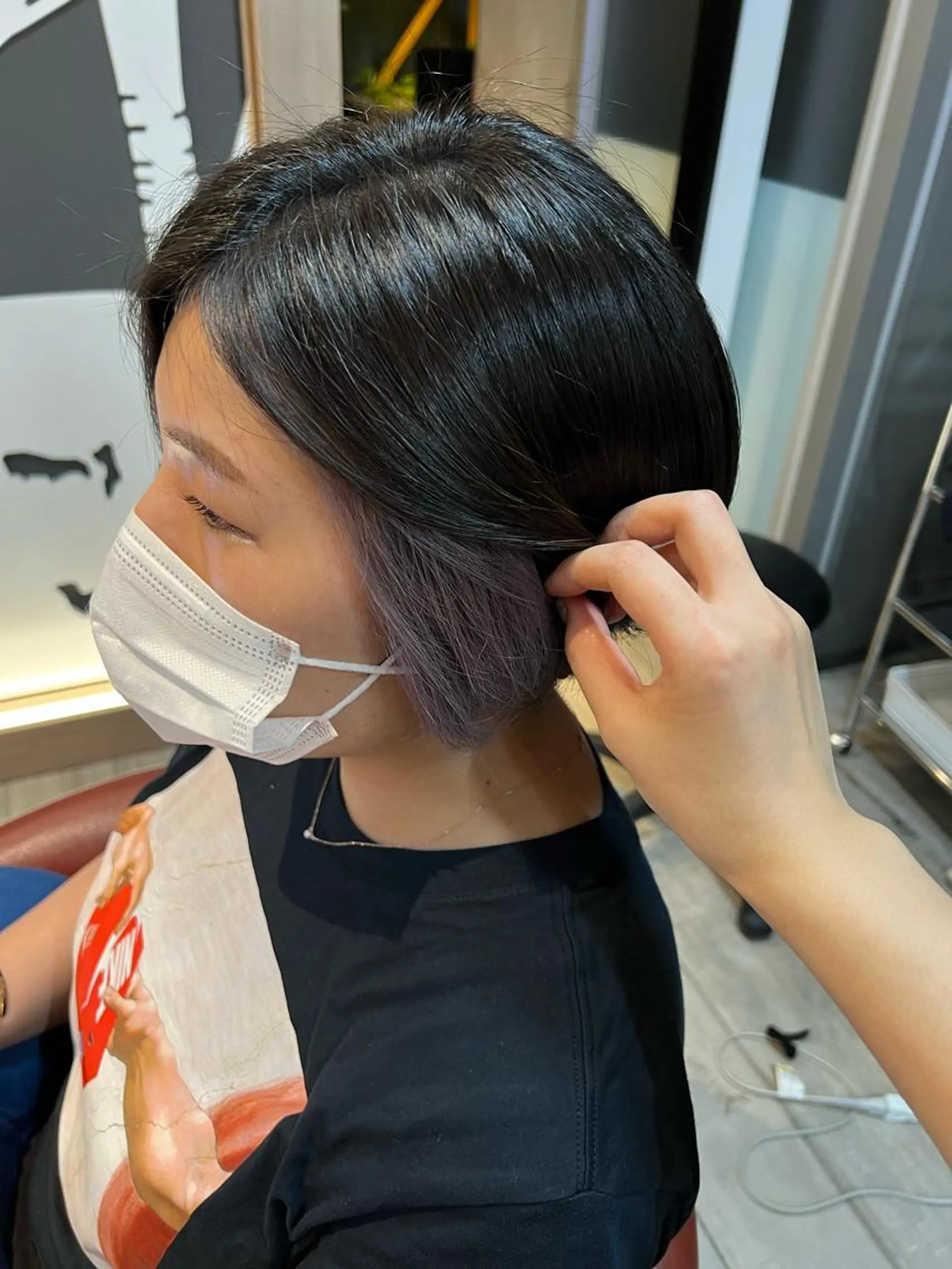 ショート LONESS GINZA所属・FUJIIKANON /ケア‪透明感カラーのヘアスタイル