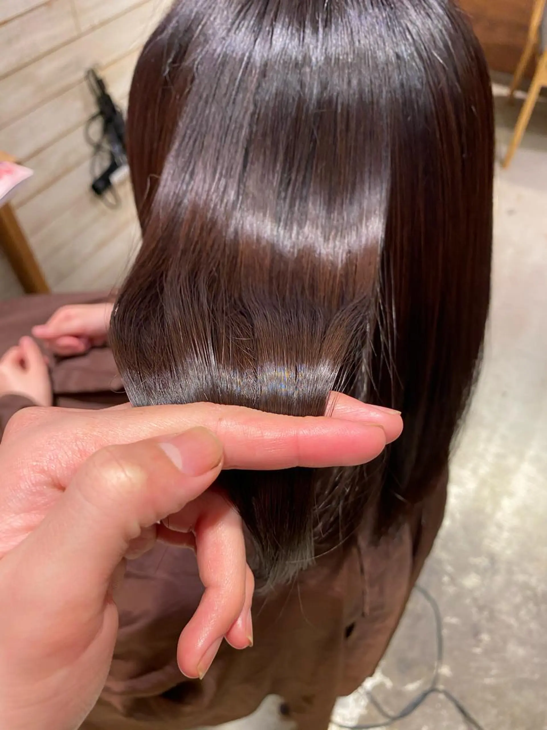 セミロング 巻ける縮毛矯正 髪質改善フルカワのヘアスタイル