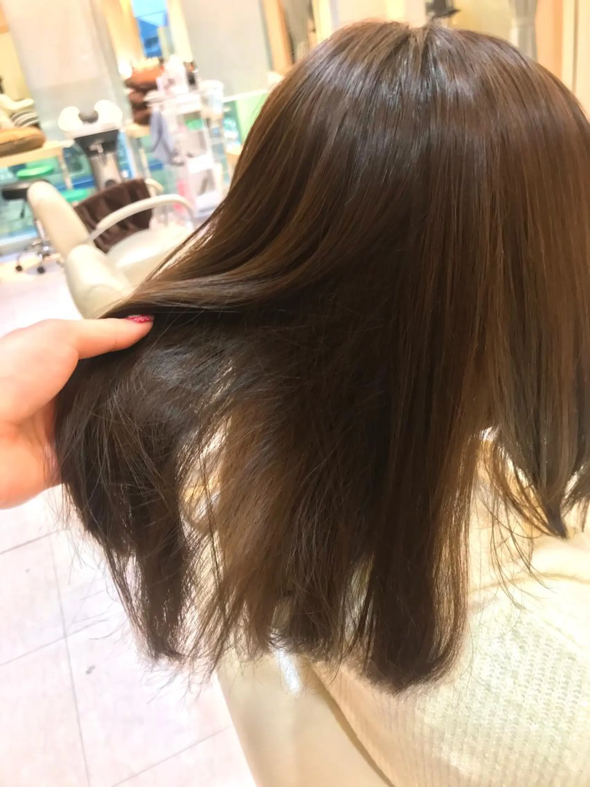 ミディアム カラー 透明感カラー イルミナカラー 後藤 瑞季のヘアスタイル