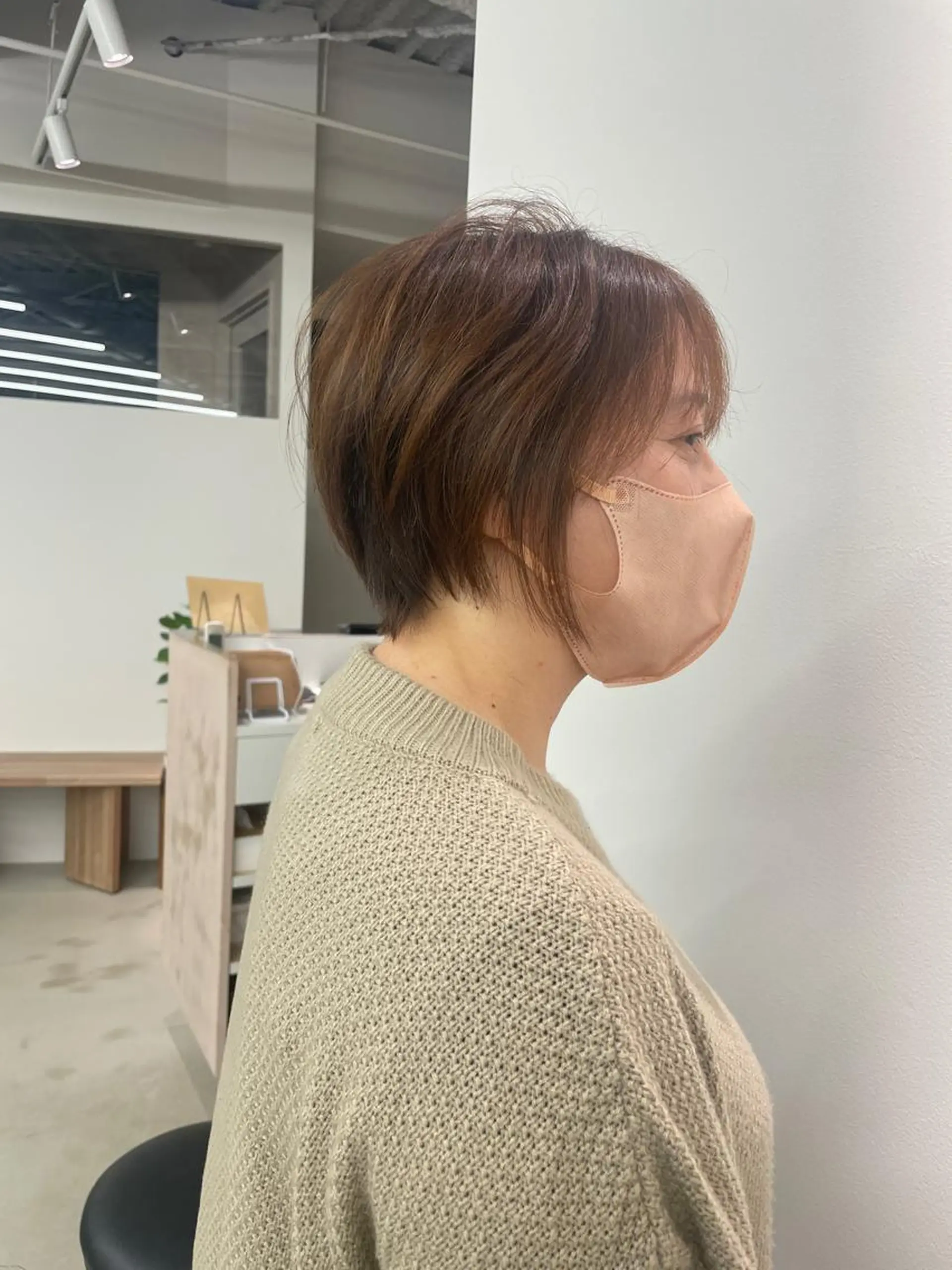 ショート くびれヘア ショートヘア 小顔カット kana/ ブリーチ/暖色のヘアスタイル