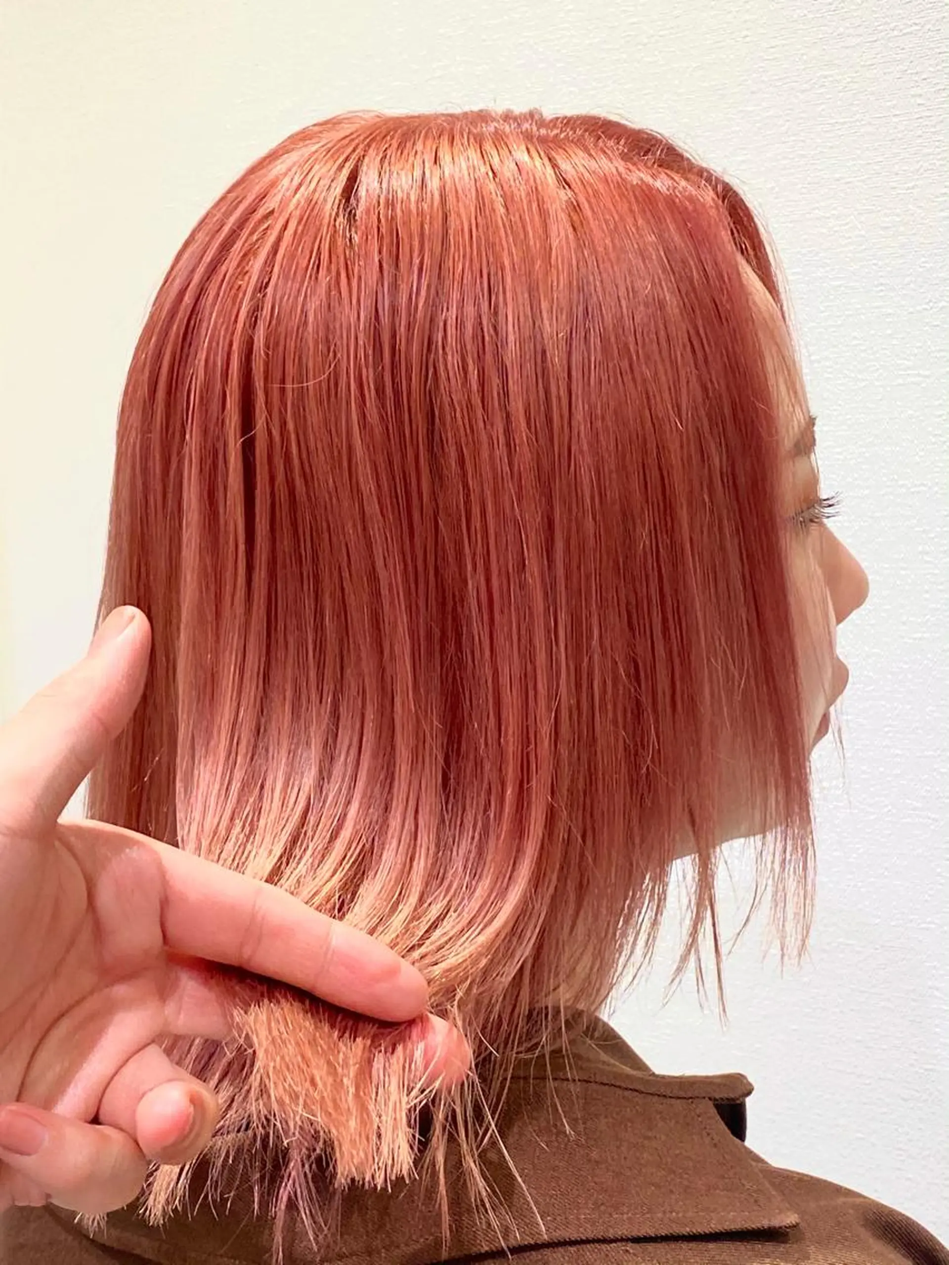 ミディアム カラー ピンクカラー 💎大人ハイライト 💎上杉一也💎のヘアスタイル