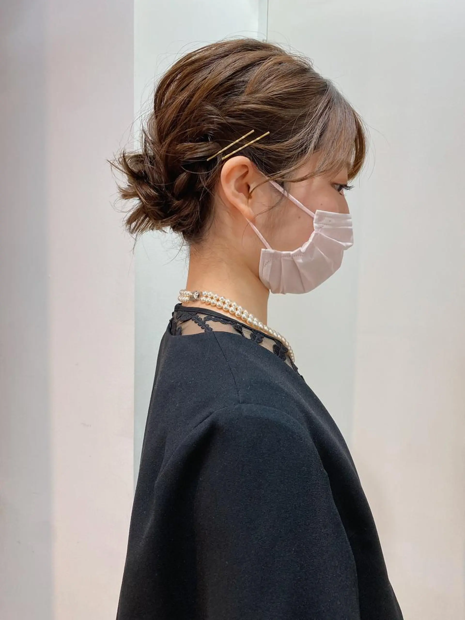 セミロング カラー ヘアアレンジ ブリーチなしカラー/ 髪質改善/寺門束のヘアスタイル