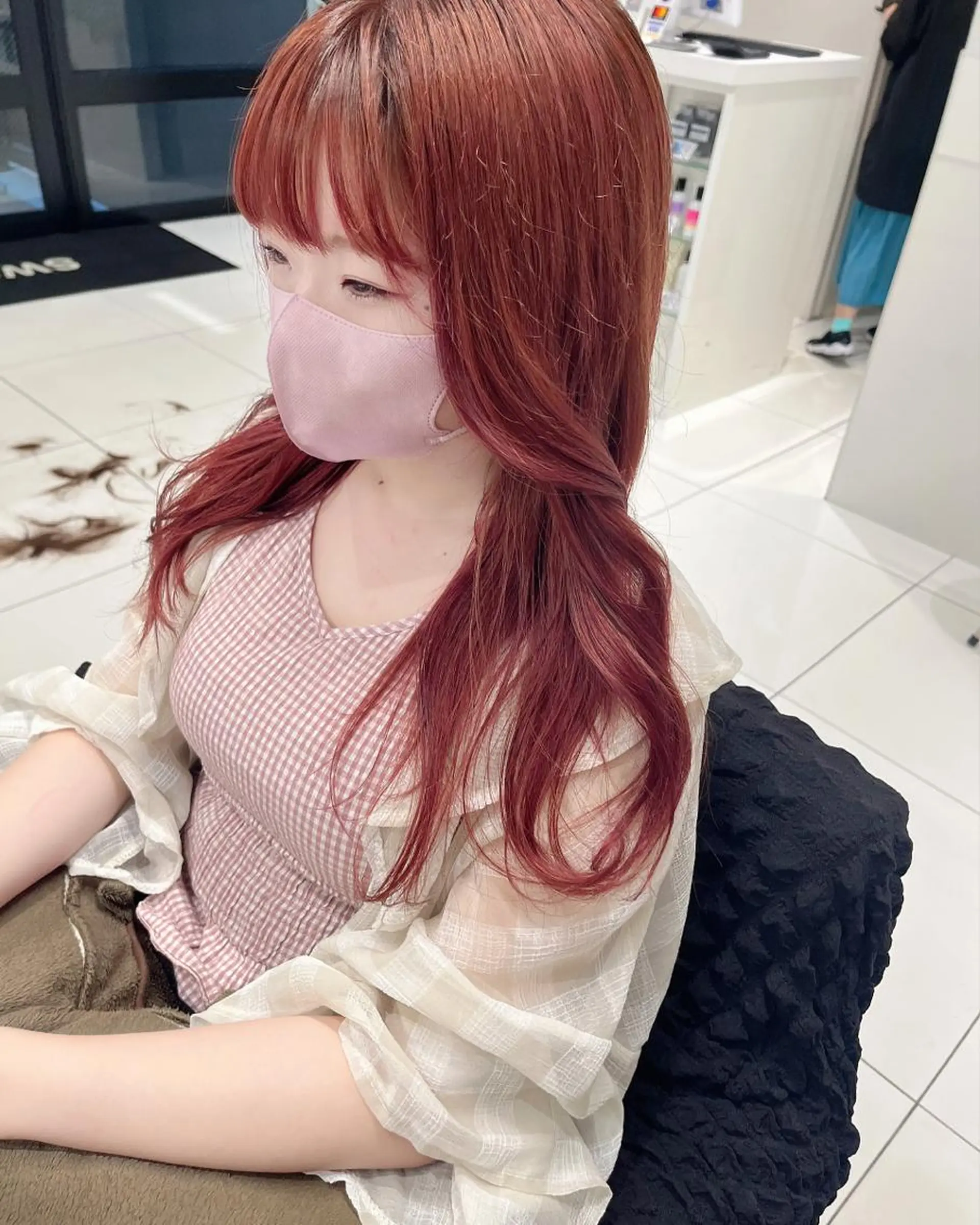 ロング カラー りおな/エクステ /ミルクティーカラーのヘアスタイル