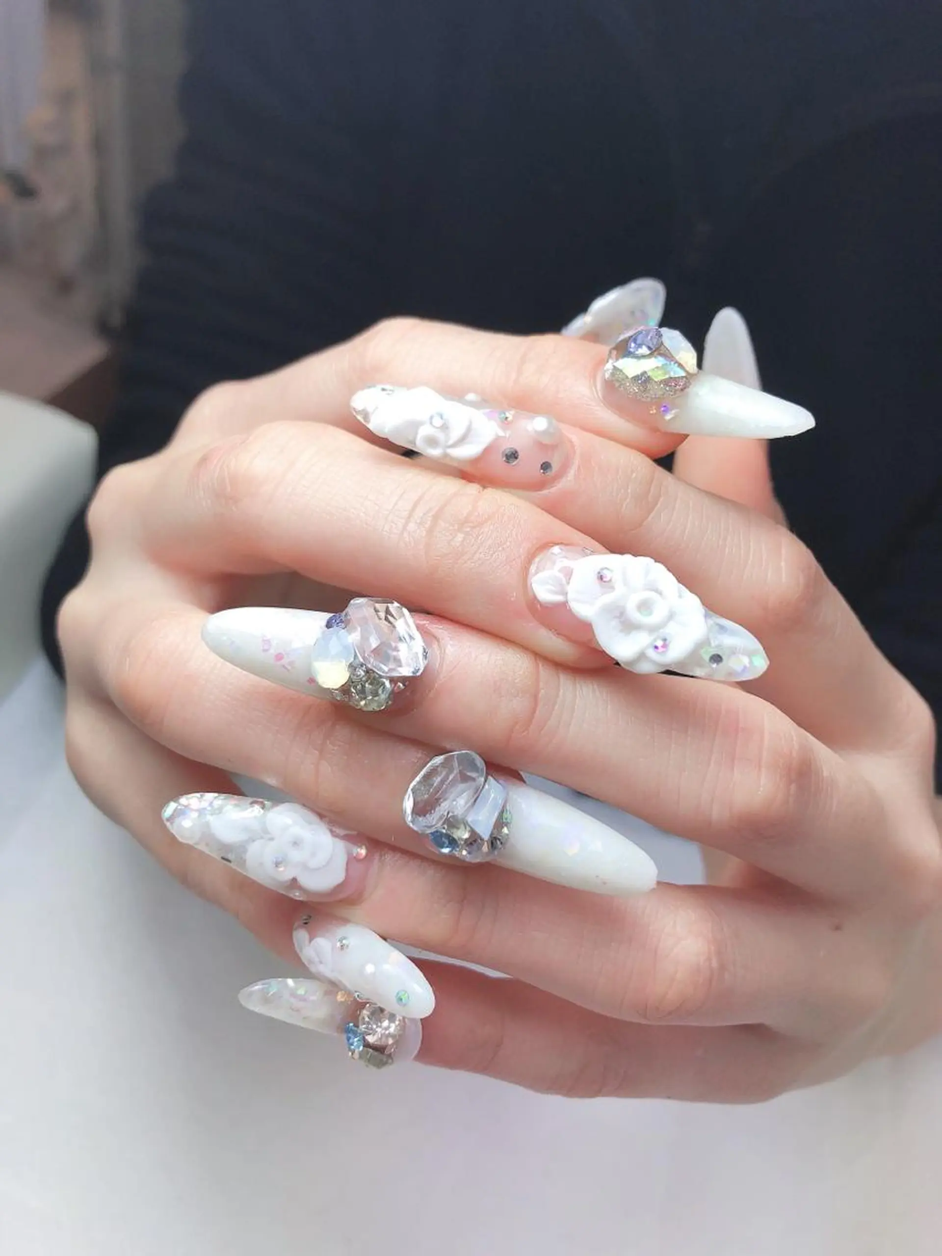 ネイル ロングネイル スカルプネイル 石原 夕華のネイルデザイン