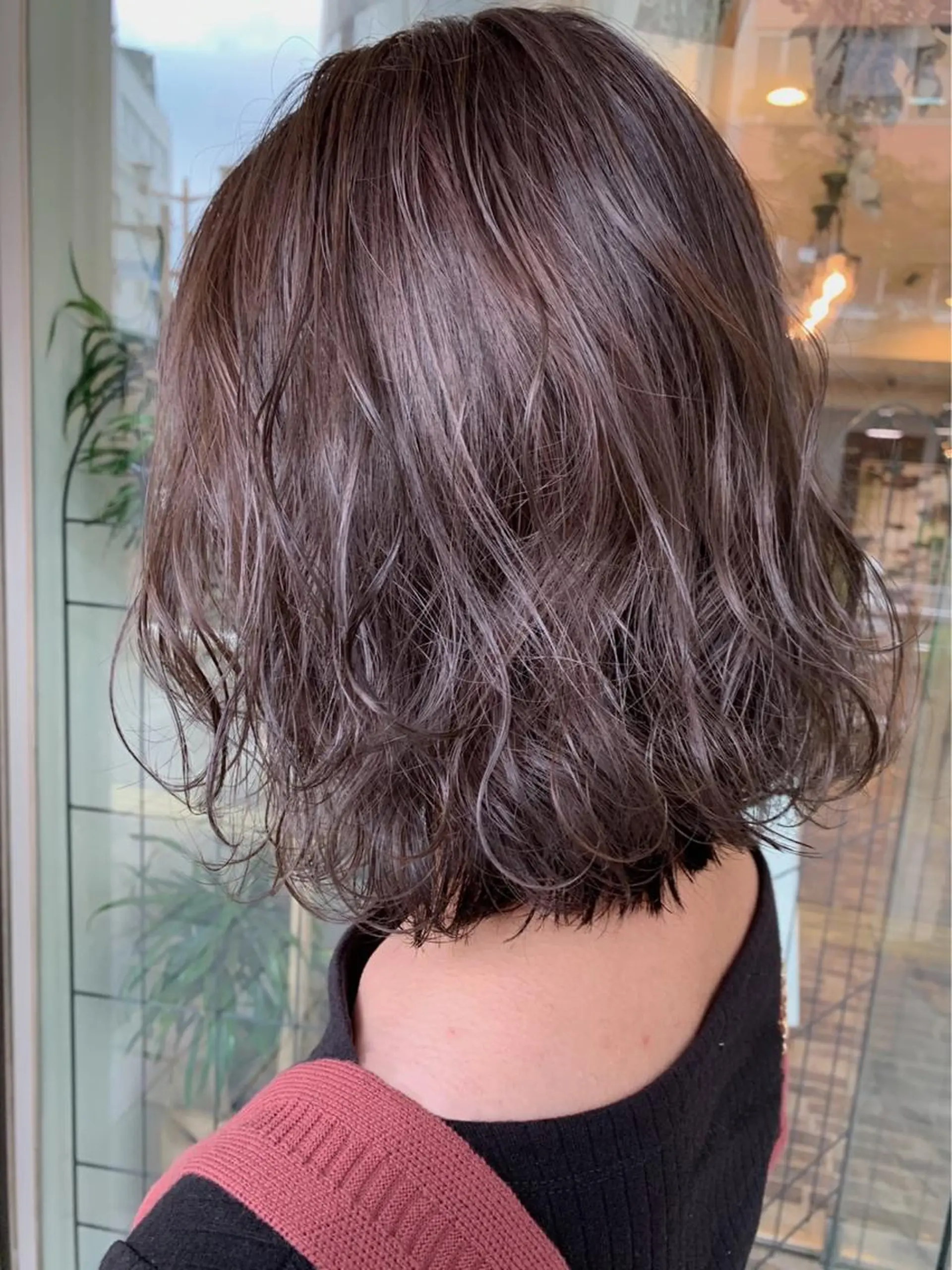 ミディアム カラー 切りっぱなしボブ ブリーチ 透明感カラー ブリーチなしカラー ボブ カット ヘアカラー トリートメント m ā l o.🌷 サカモトマイコのヘアスタイル