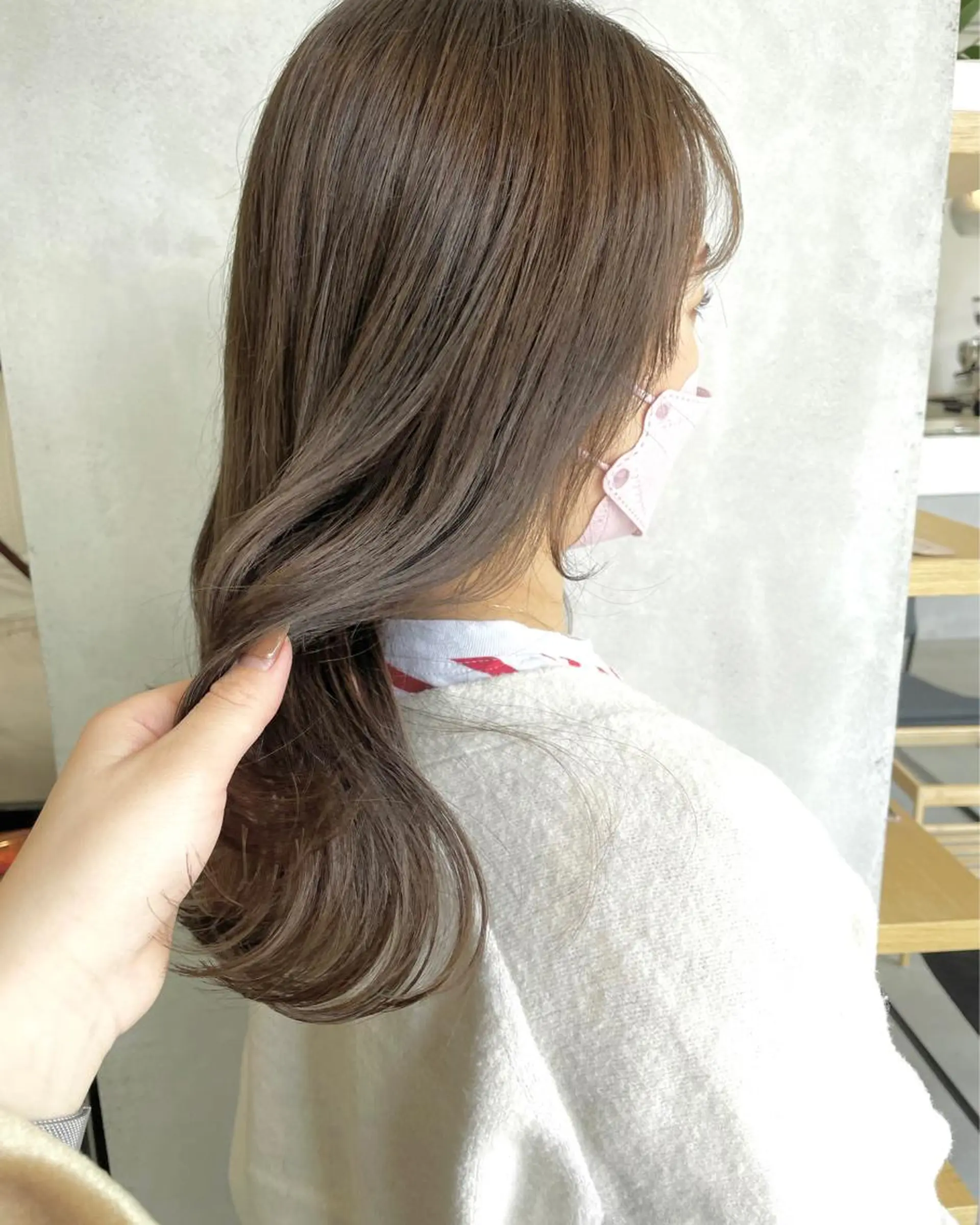 セミロング カラー mareka/顔周り /透明感カラー🤍のヘアスタイル