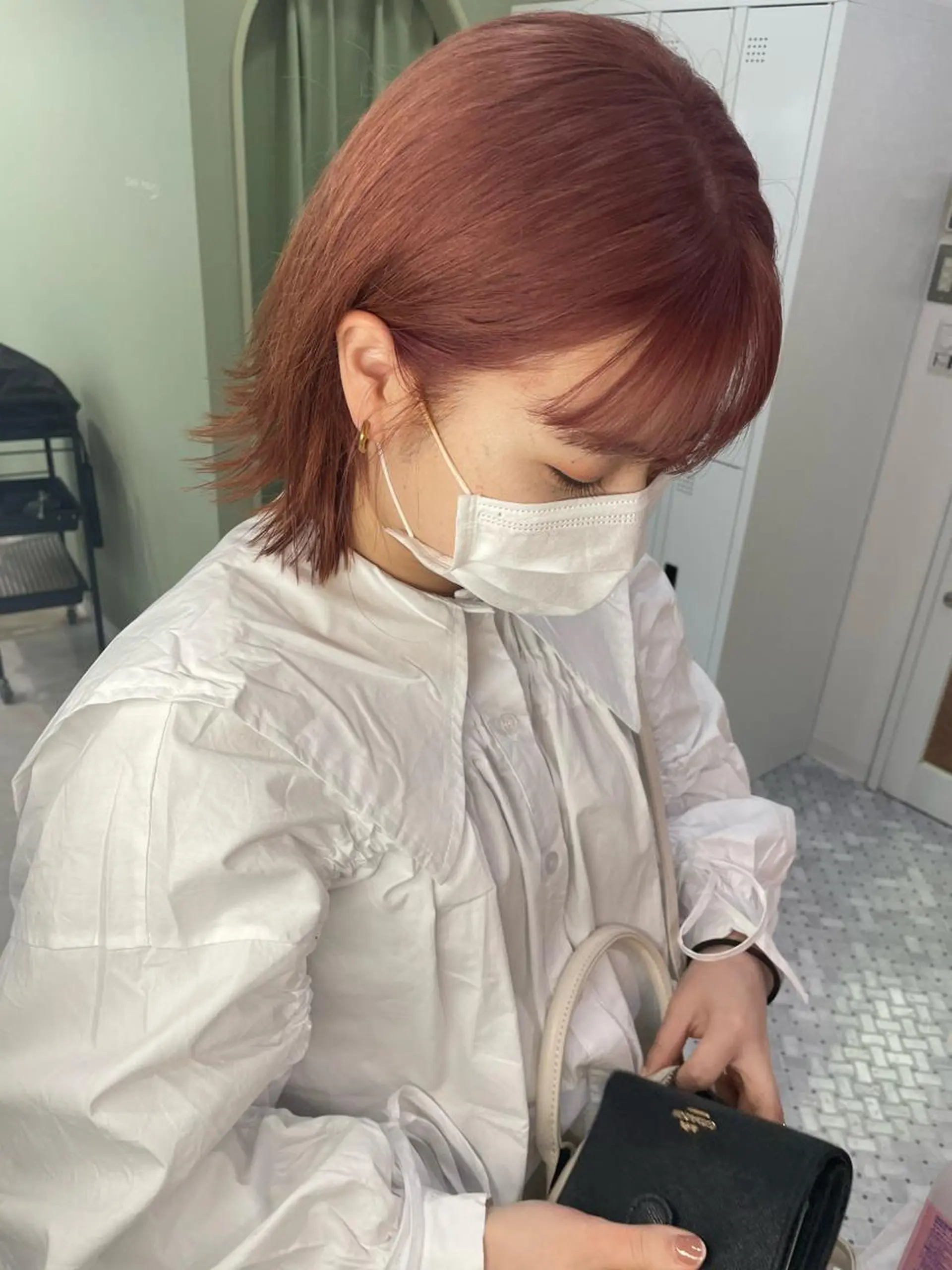 ショート rina／ベージュ ワンホン/韓国ヘアのヘアスタイル