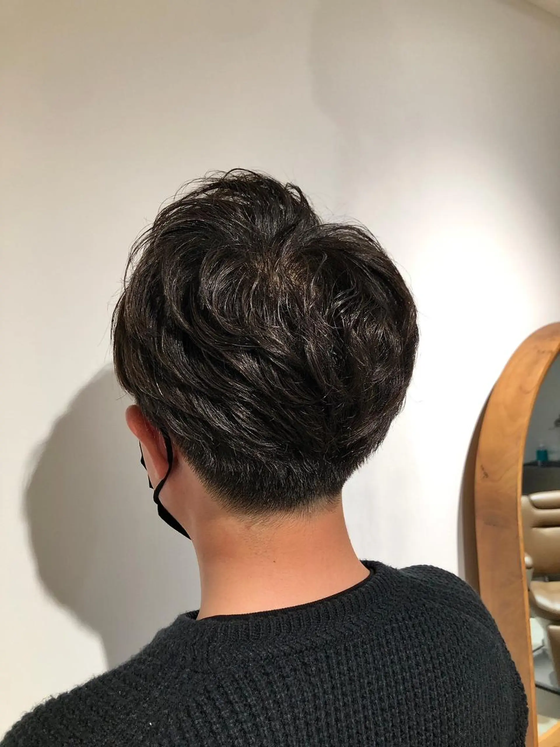 ショート メンズ アップバング ビジネス マッシュ メンズパーマ メンズツイストパーマ カット 高橋 英彦のヘアスタイル