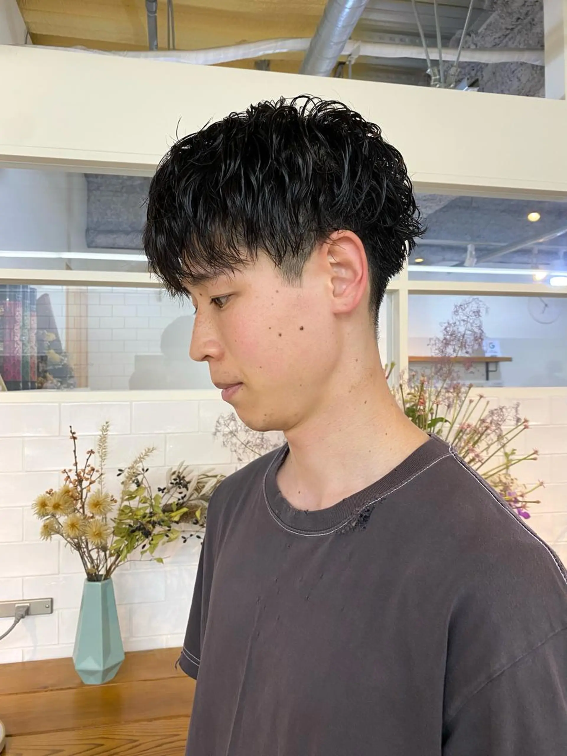 ショート パーマ メンズ カット パーマ トリートメント ヘッドスパ おしゃれパーマ メンズ特化/みーまんのヘアスタイル