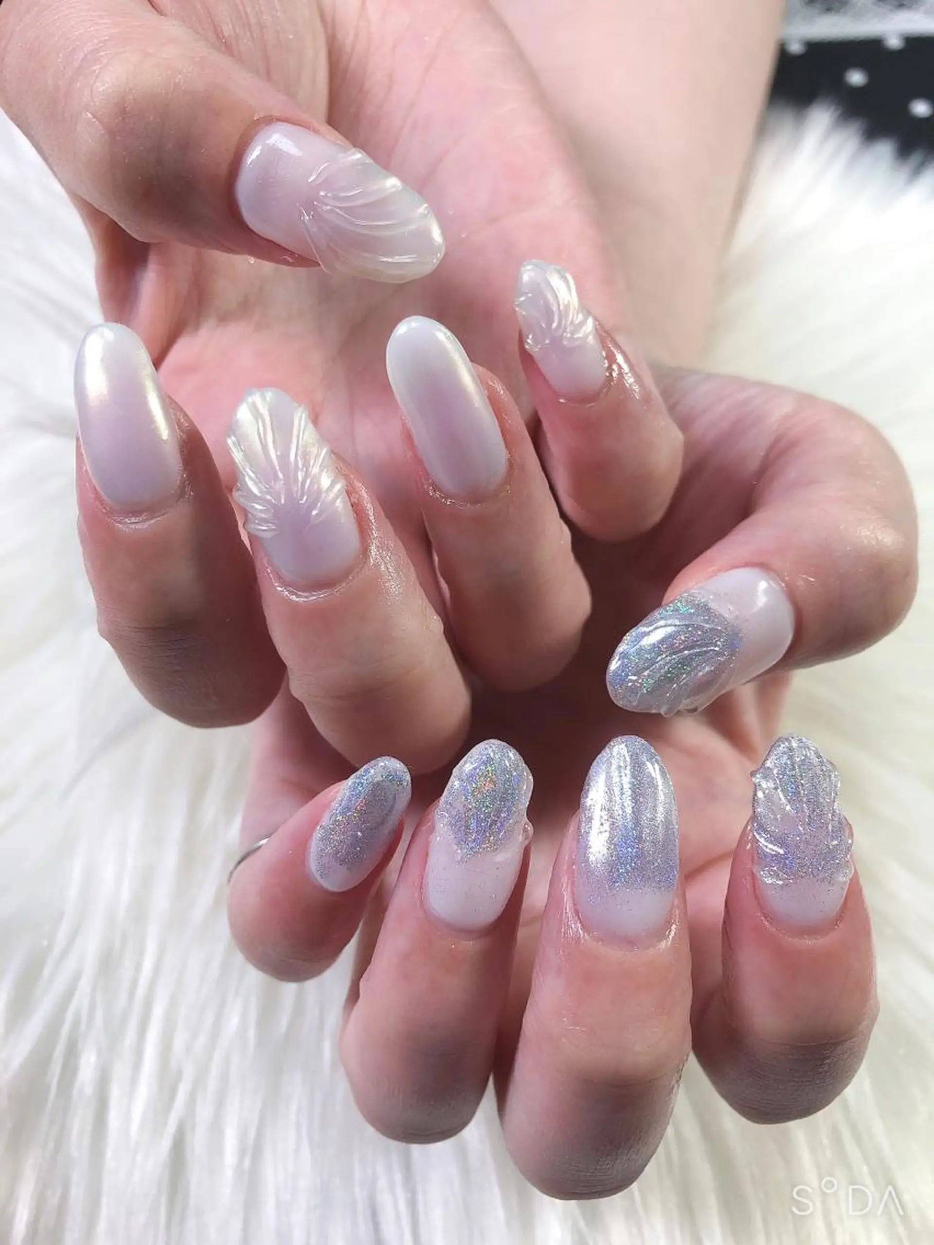 ネイル ミラーネイル ハンドネイル フットネイル miwa ミワのネイルデザイン