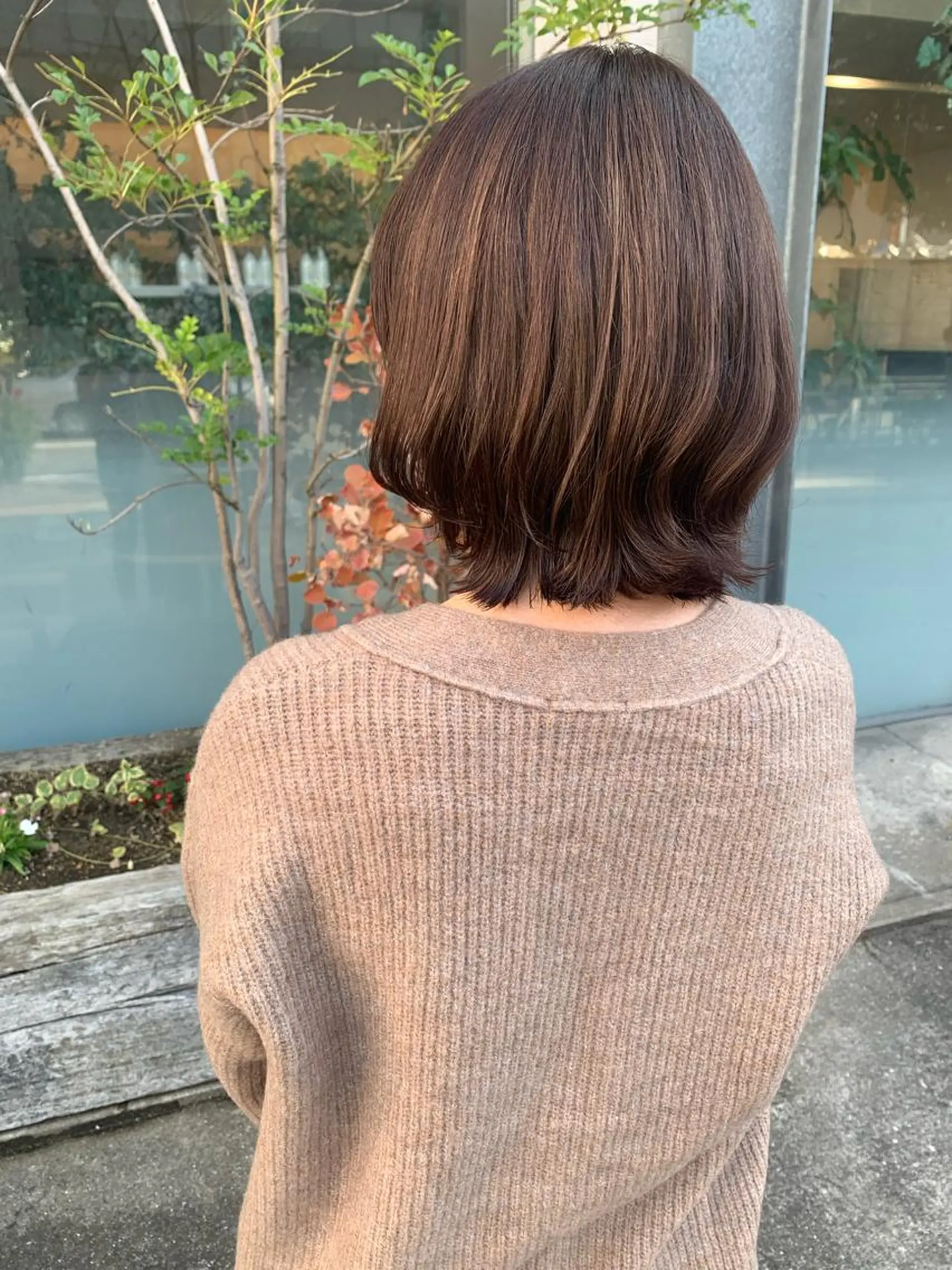 ミディアム ボブ レイヤーカット 西崎 満里奈のヘアスタイル