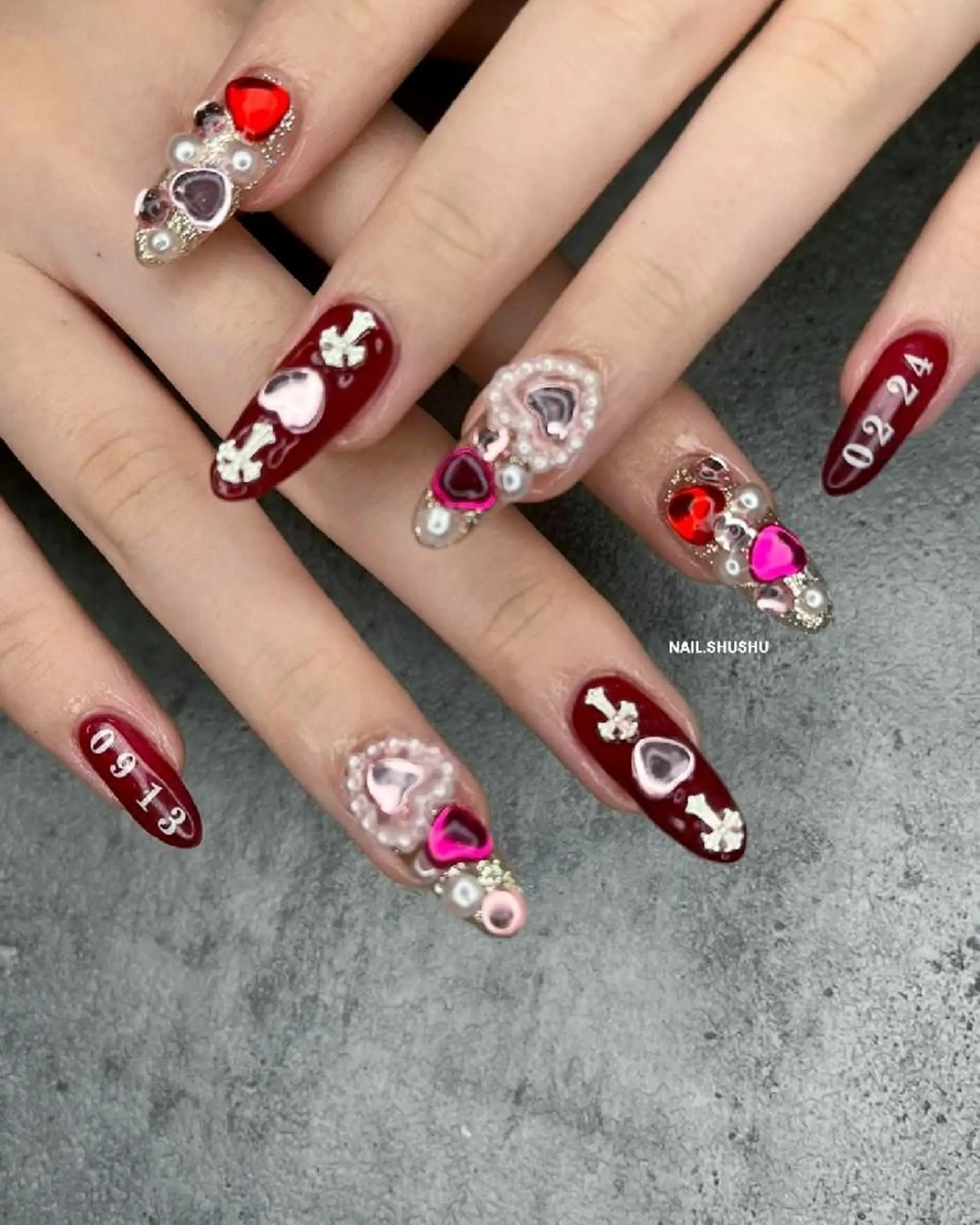 ネイル 持ち込み 3dパーツ/流行り 👧shushu❤️のネイルデザイン