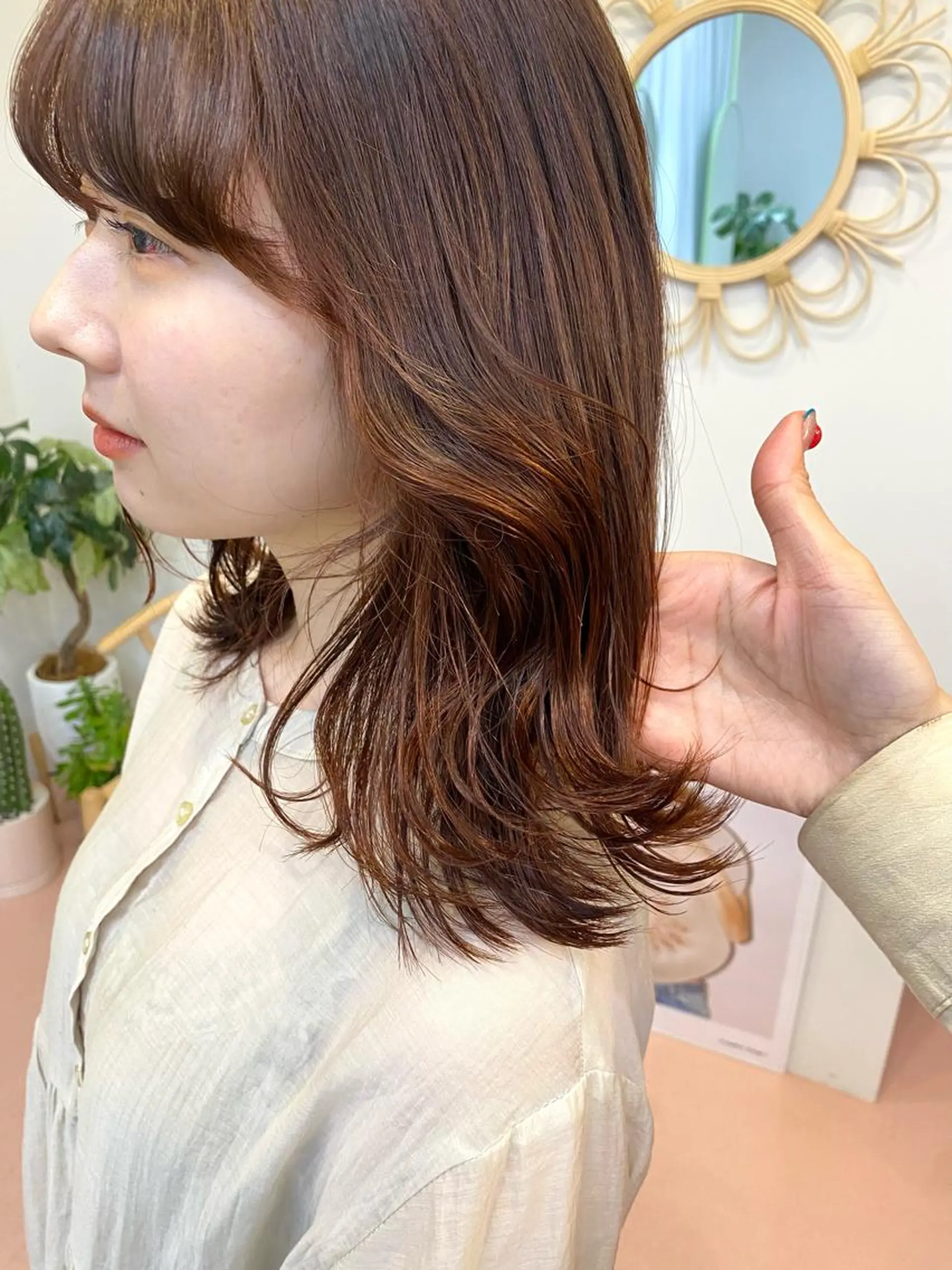 ミディアム カラー オレンジ akim kaminoke所属・矢場町 🌟yopiのヘアスタイル