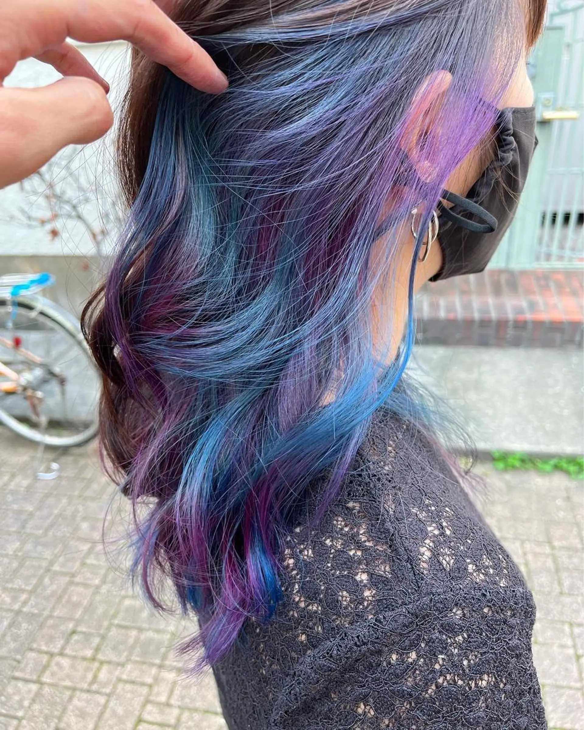 セミロング カラー ショートボブ アッシュ バレイヤージュ ミストバング ベージュカラー カット ヘアカラー トリートメント 原宿サロン代表 デザインカラー伊藤卓のヘアスタイル