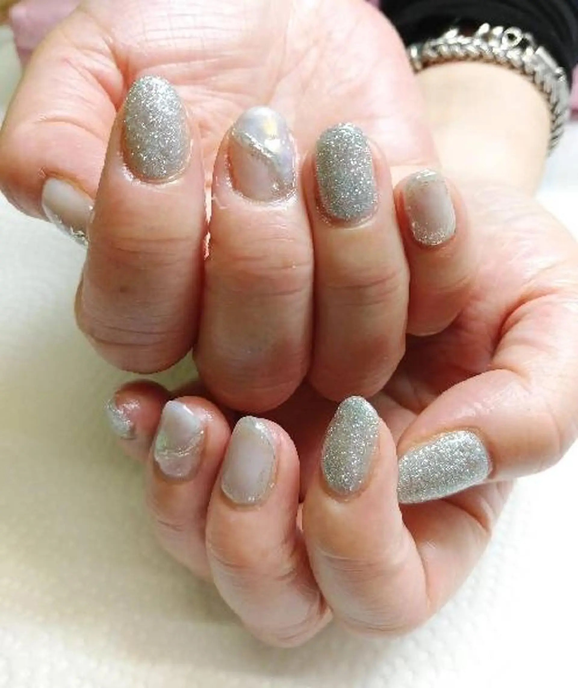 ネイル フラッシュネイル ミラーネイル ニュアンスネイル ハンドネイル ハンドケア プライベートサロン RosyLily所属・プライベートサロン Rosy Lilyのネイルデザイン