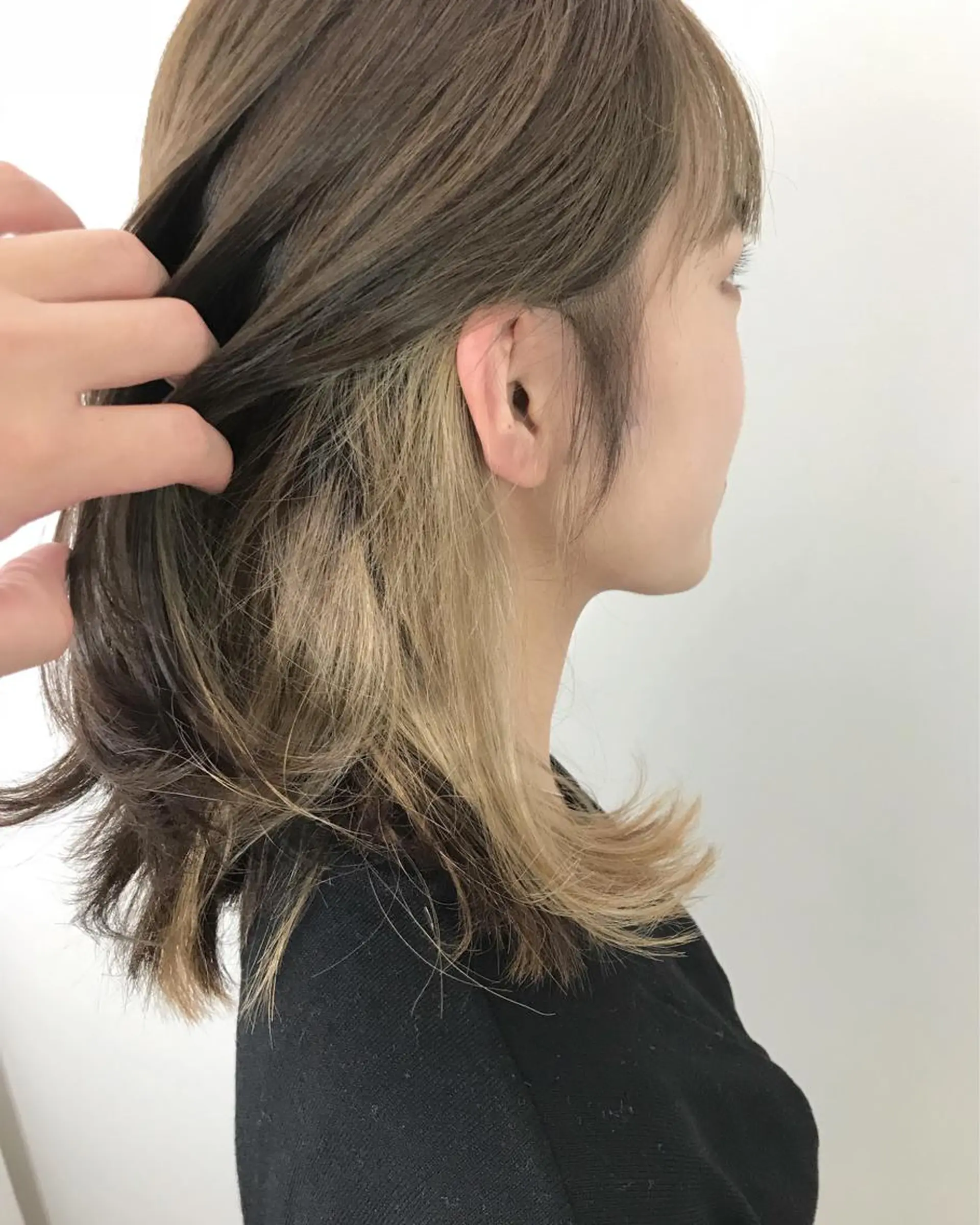 ミディアム カラー ベージュカラー インナーカラー 酸性ストレート/ブリ ーチなし/中村 匠のヘアスタイル