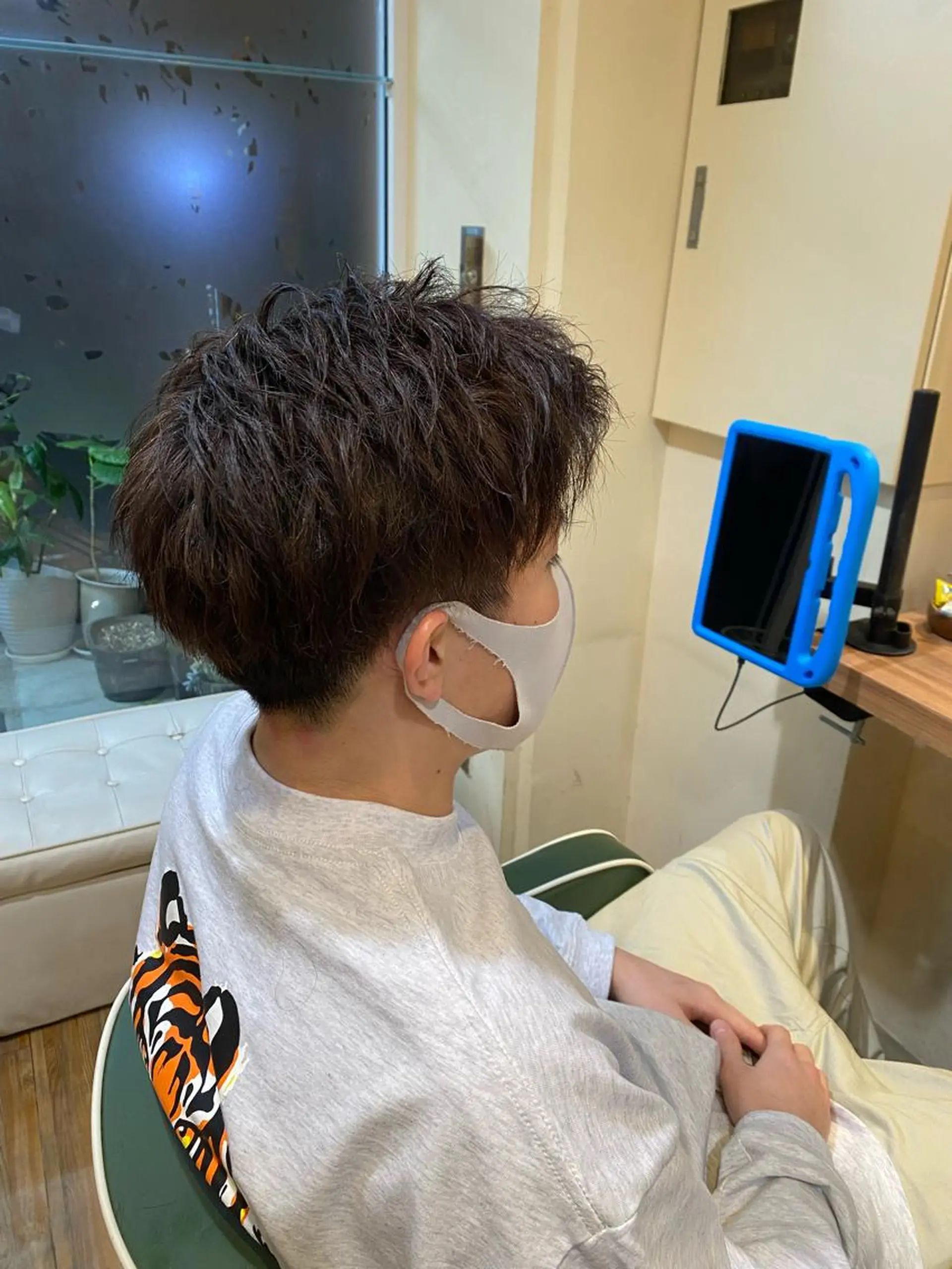 ショート メンズ アップバング ショートヘア 【明大前フェード/ メンズパーマ/岳】のヘアスタイル