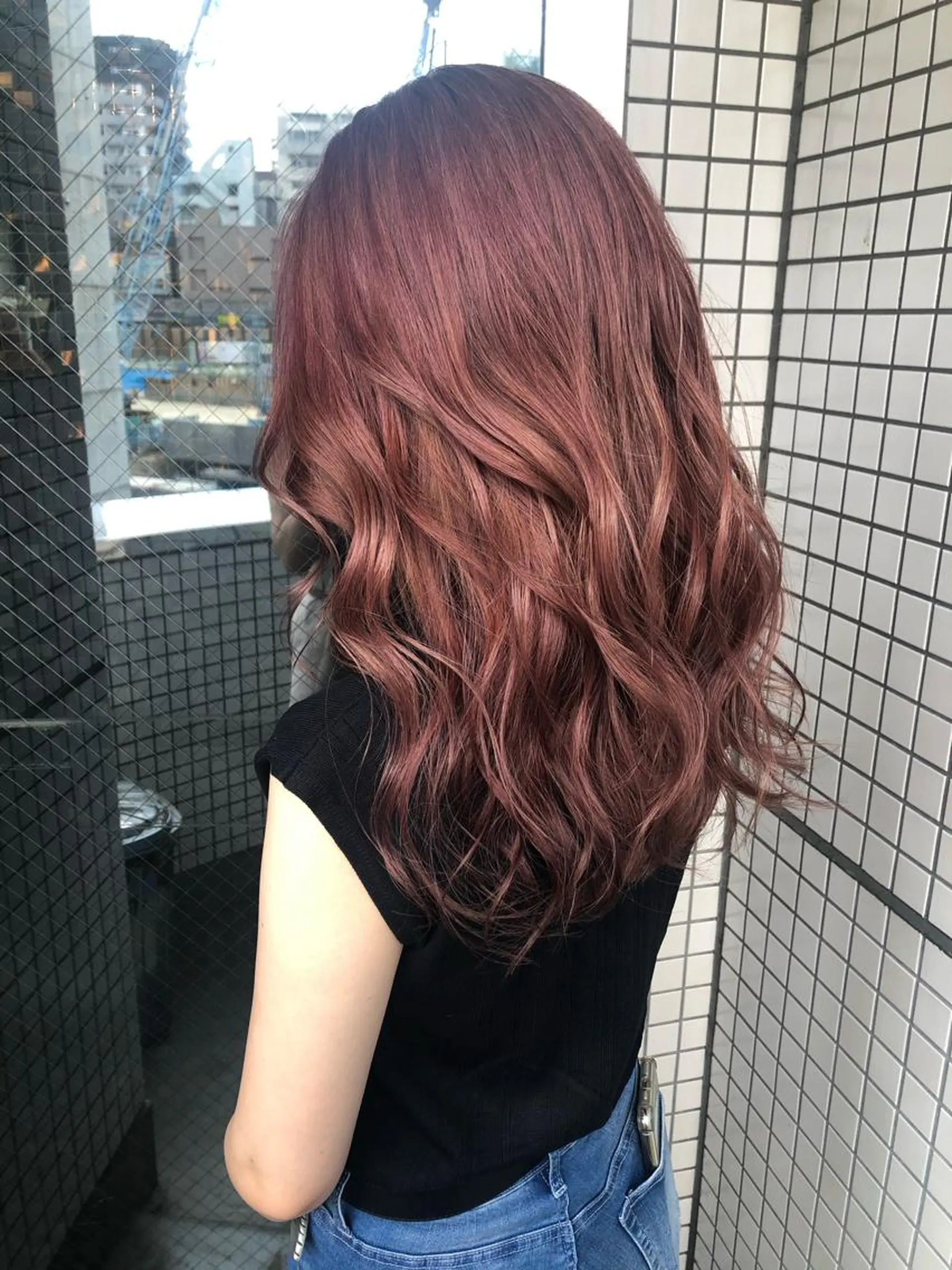 セミロング カラー ベージュカラー ピンクカラー ピンクベージュ 女性リピ90%🍨 🩷佐藤みずきのヘアスタイル