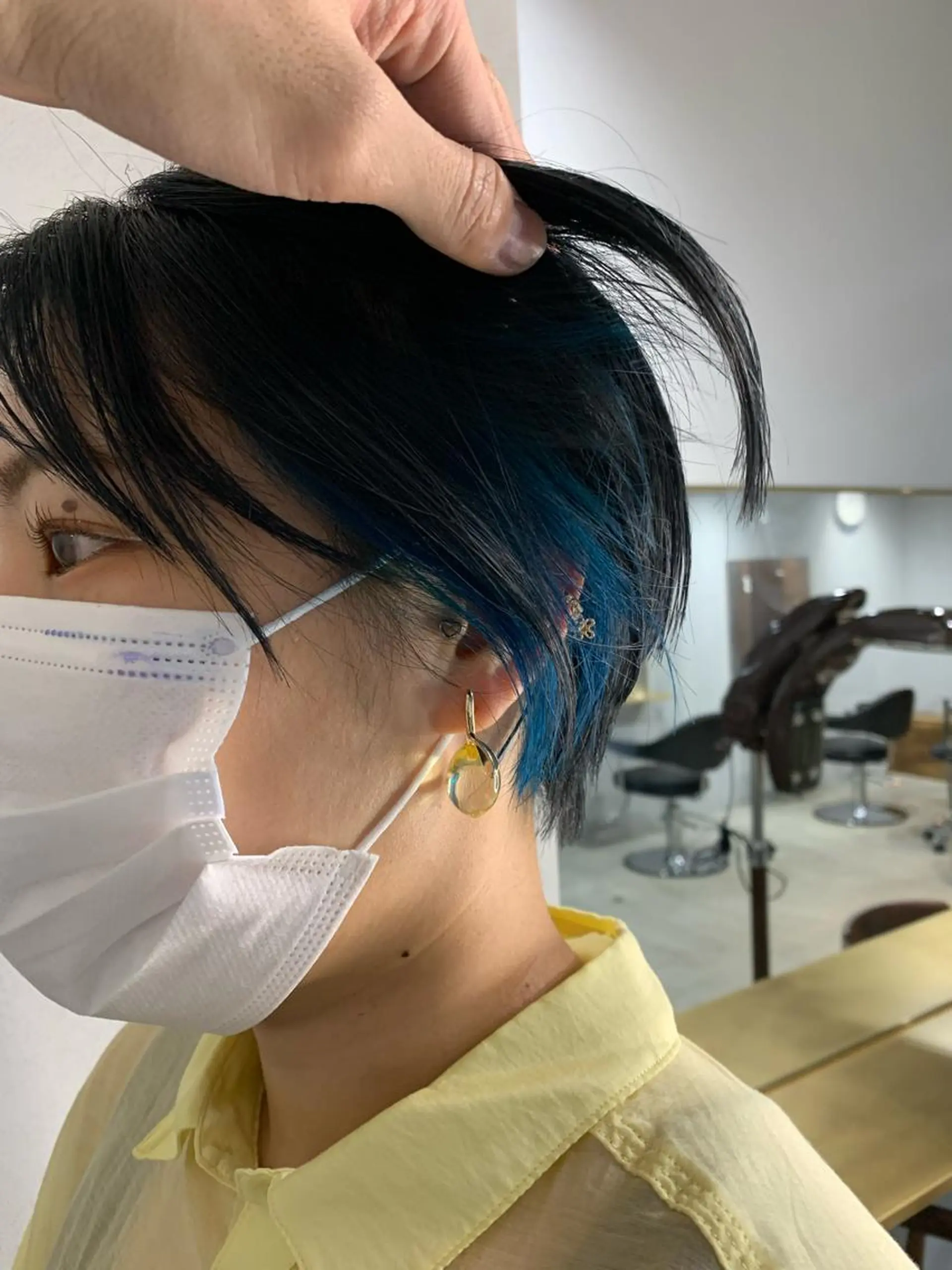 ショート カラー ボブパーマコテ巻き風 パーマNo1深江秀平のヘアスタイル