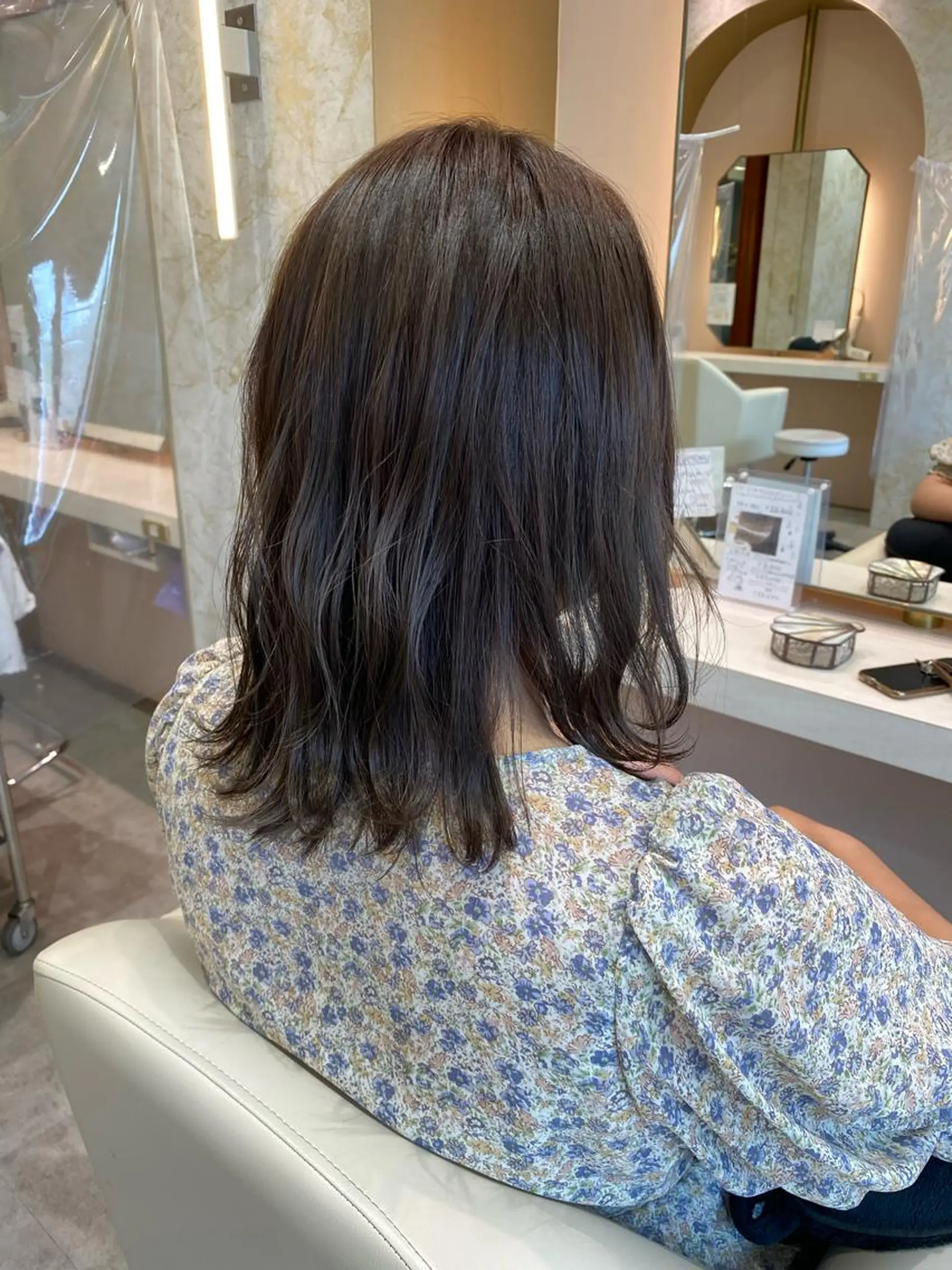 ミディアム カラー 店長/mao/ 前髪/顔周りカットのヘアスタイル