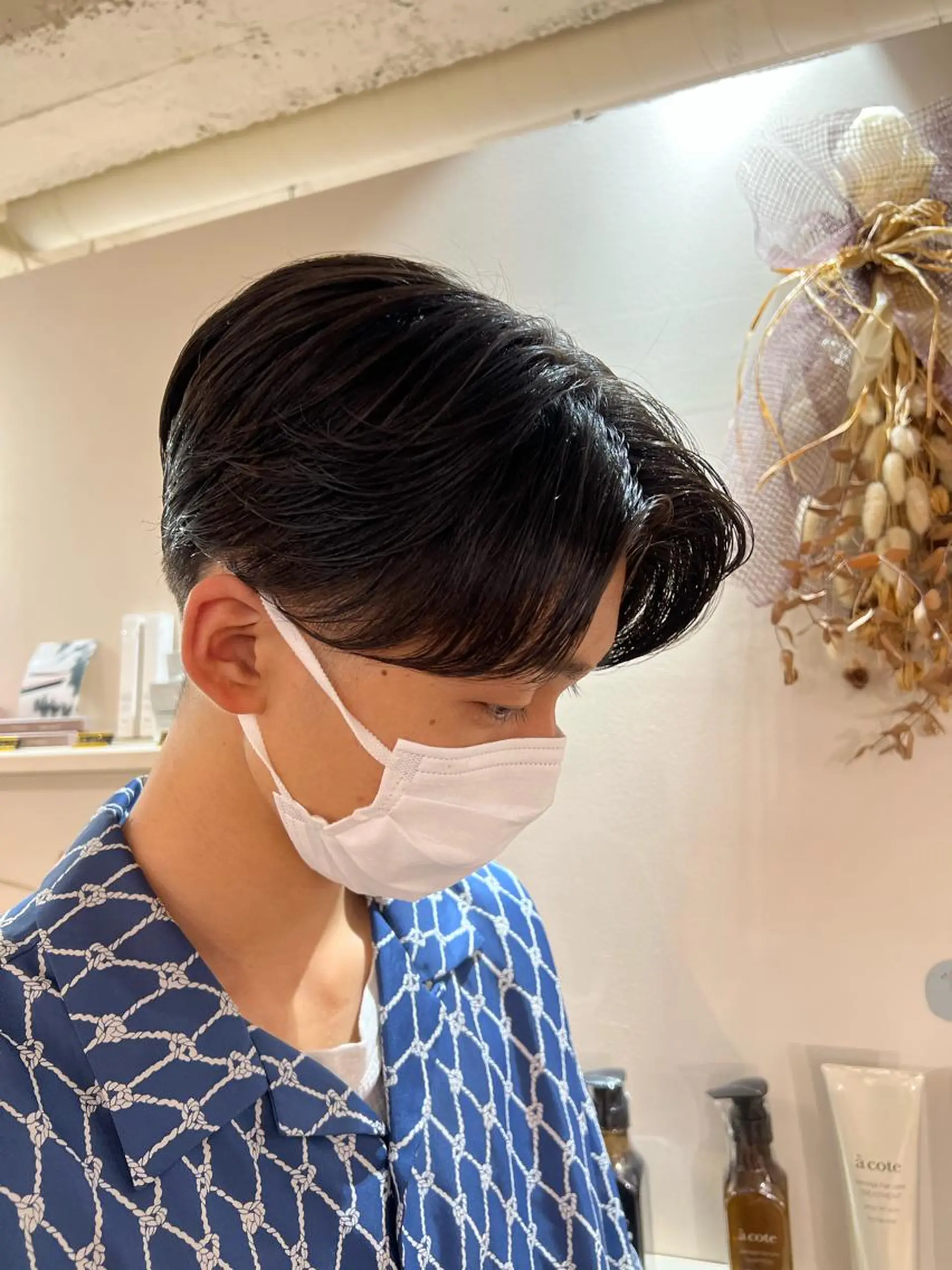 ショート パーマ メンズ センターパート メンズカットパーマ ✂️ JOYAのヘアスタイル