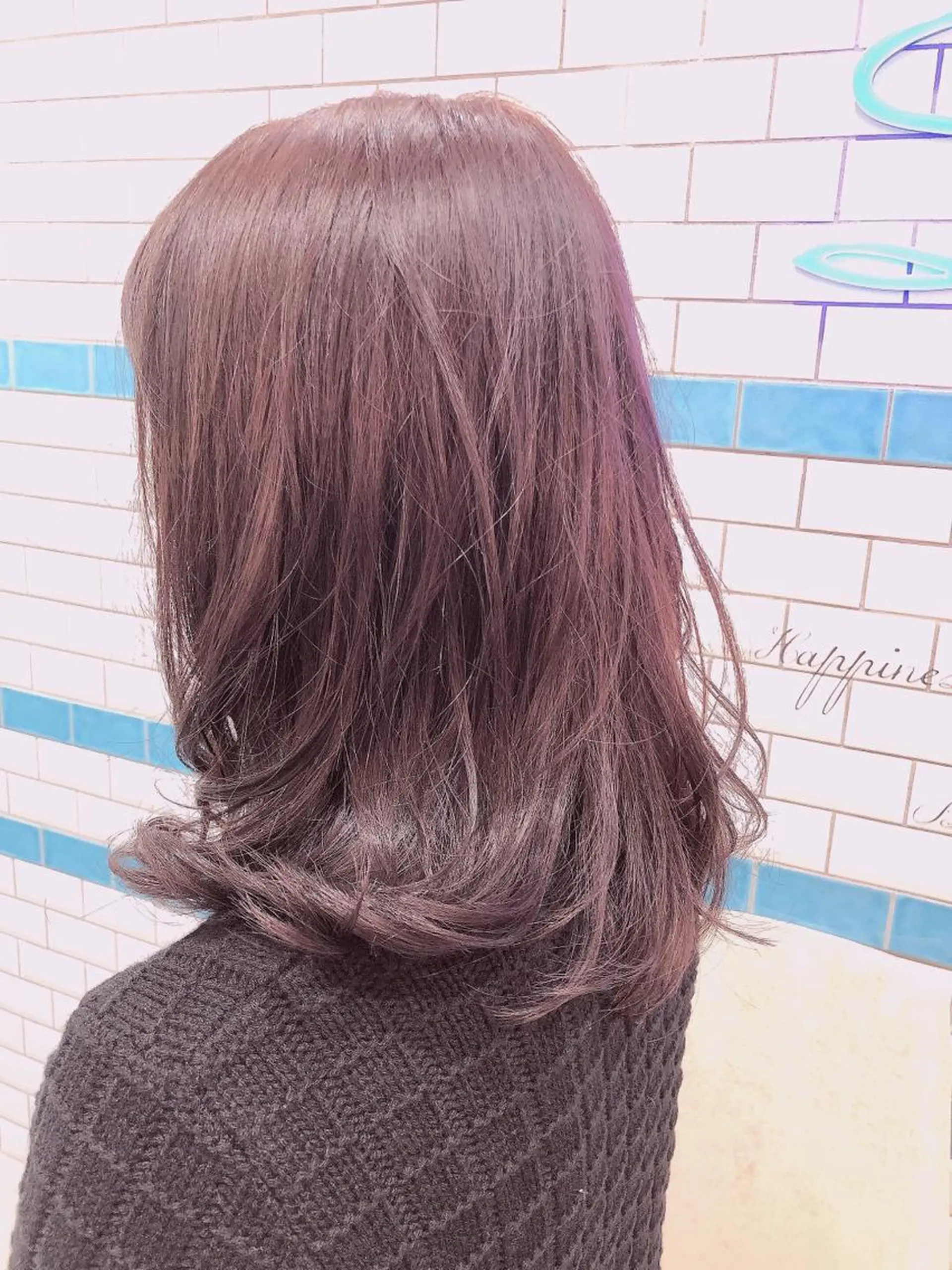 ミディアム カラー レイヤーカット 新宿/韓国風レイヤー 髪質改善/渋谷直樹のヘアスタイル