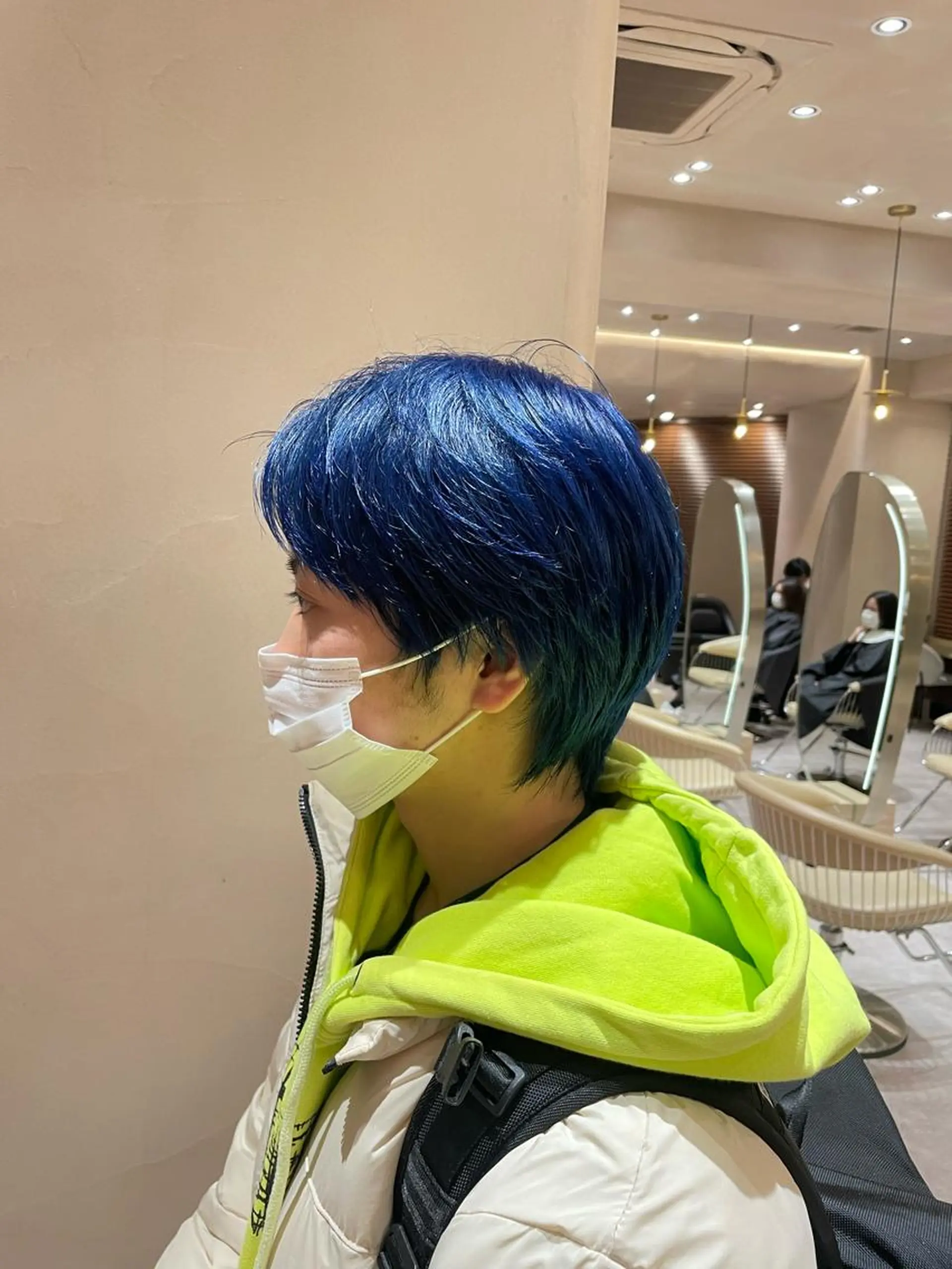 ショート カラー メンズ ブルーカラー ダブルカラー ネイビーカラー ヘアカラー トリートメント 渋谷/メンズ特化/ 女子ウケ/FUKAのヘアスタイル