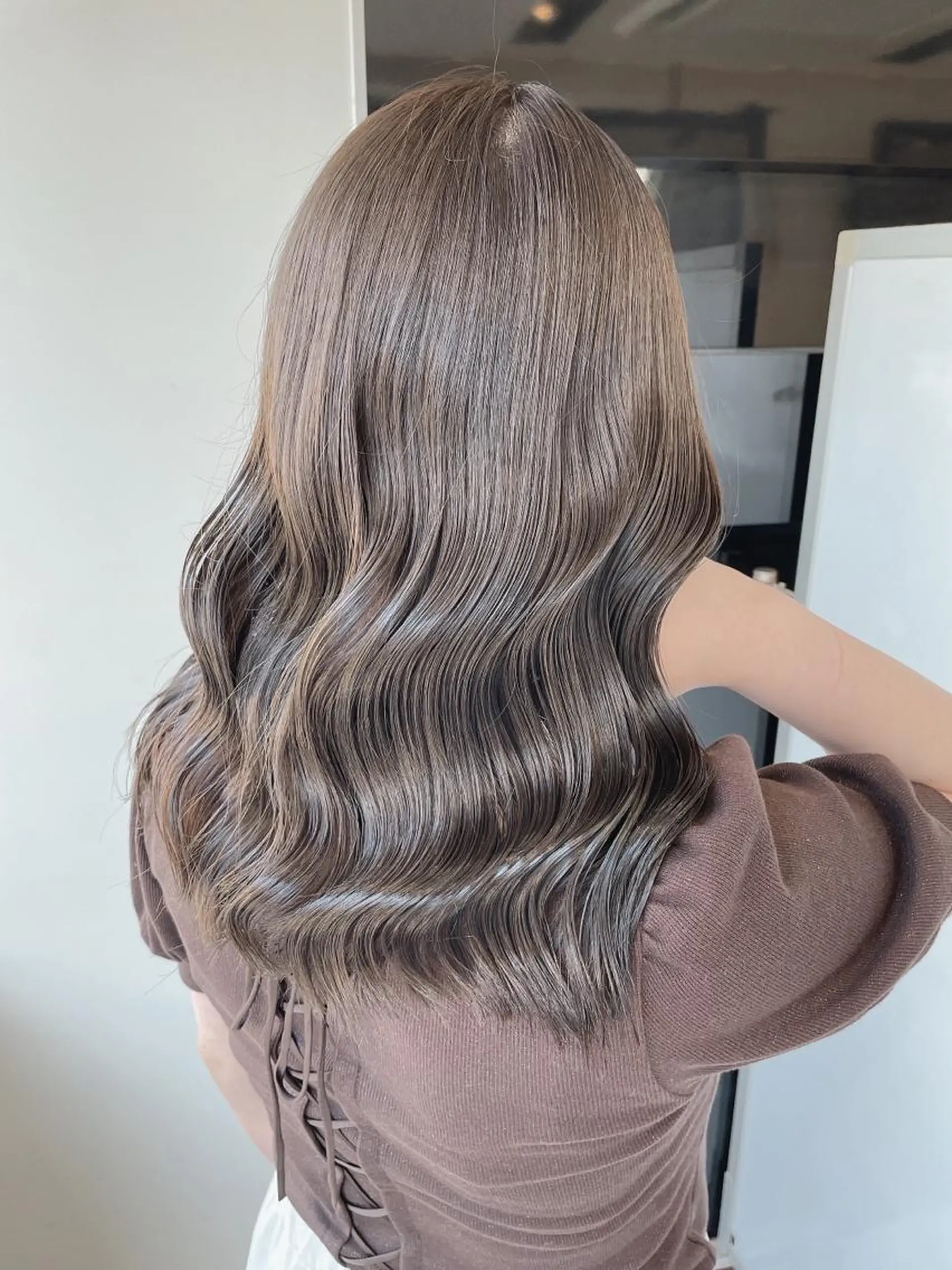 セミロング カラー ヘアカラー トリートメント ヘアセット 髪質改善カラー🦋 田村のヘアスタイル