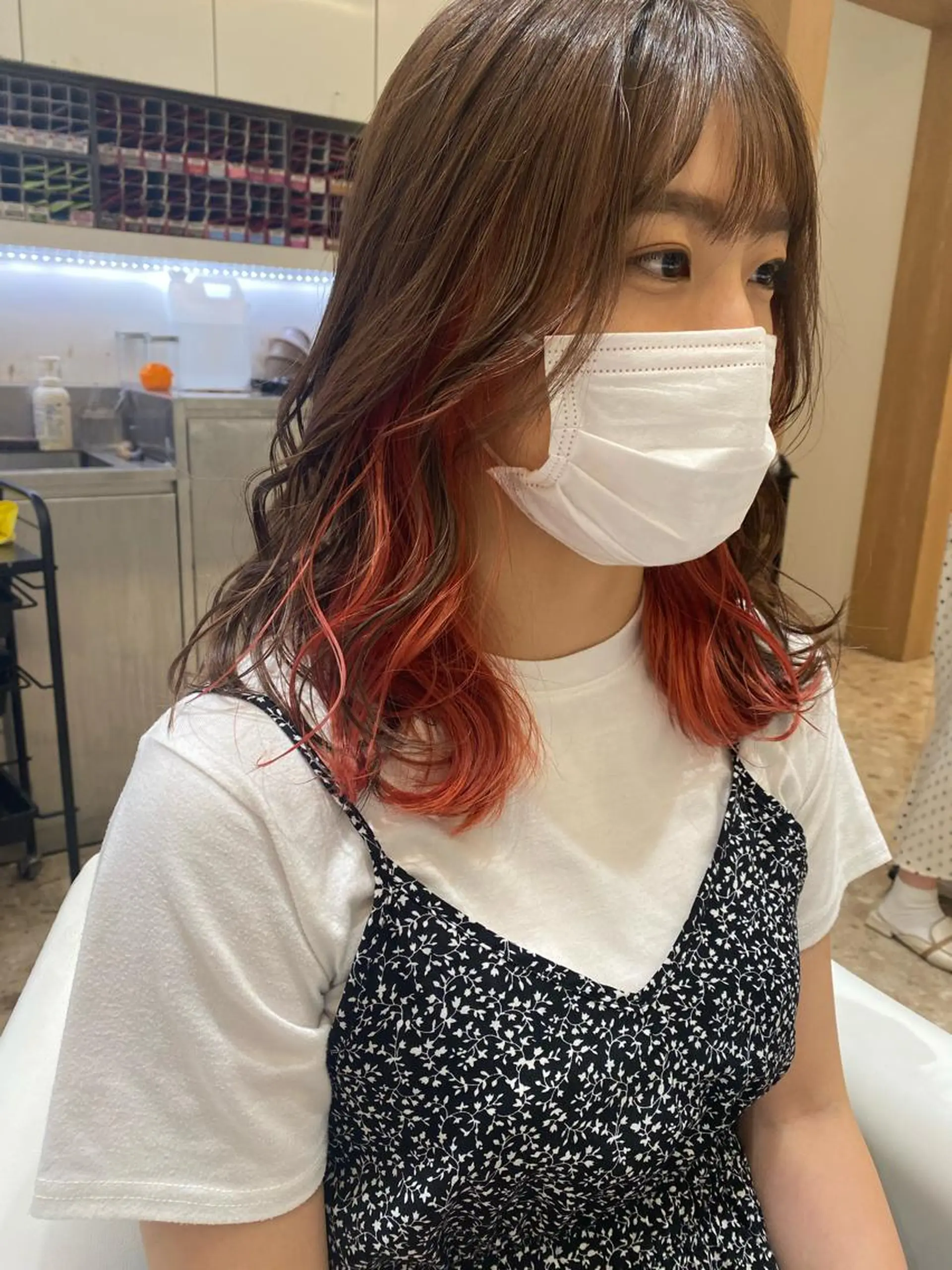 セミロング カラー パーマ ヘアアレンジ 🌿レイヤー/ブリー チ/🌿‬JINのヘアスタイル