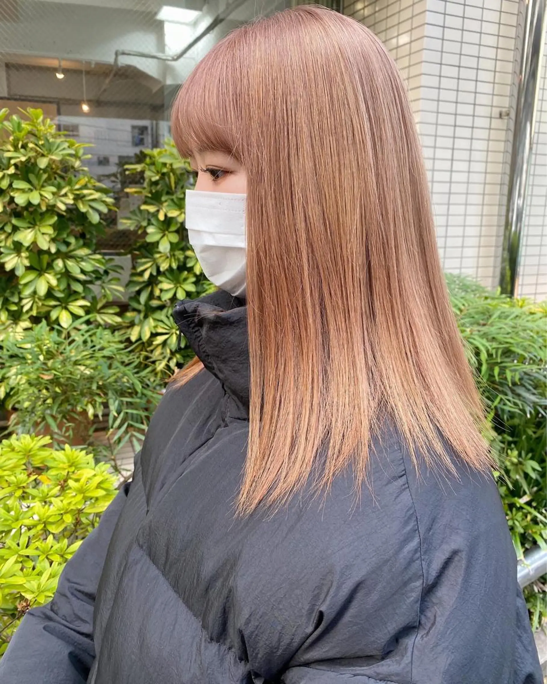 セミロング カラー 編み込みエクステ シールエクステ バレイヤージュ ブリーチ ブロンド ヘアカラー モモカ/ハイトーン /バレイヤージュのヘアスタイル