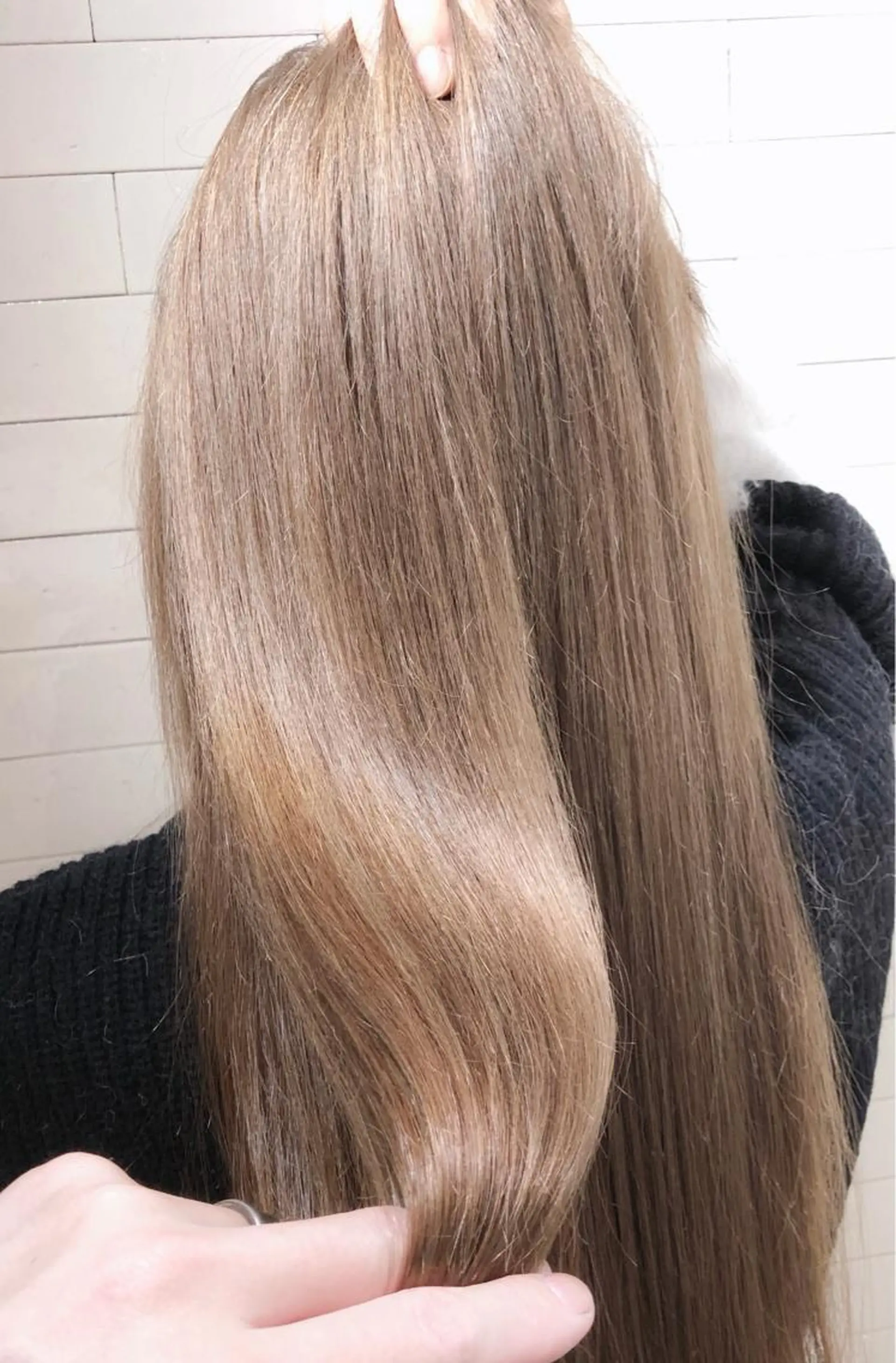 ロング カラー パーマ ヘアアレンジ バレイヤージュ ベージュカラー ブリーチ ブラウンカラー ブラウンベージュ カット 縮毛矯正 トリートメント 竹内ケンゴ🇰🇷 EIGHT藤沢のヘアスタイル