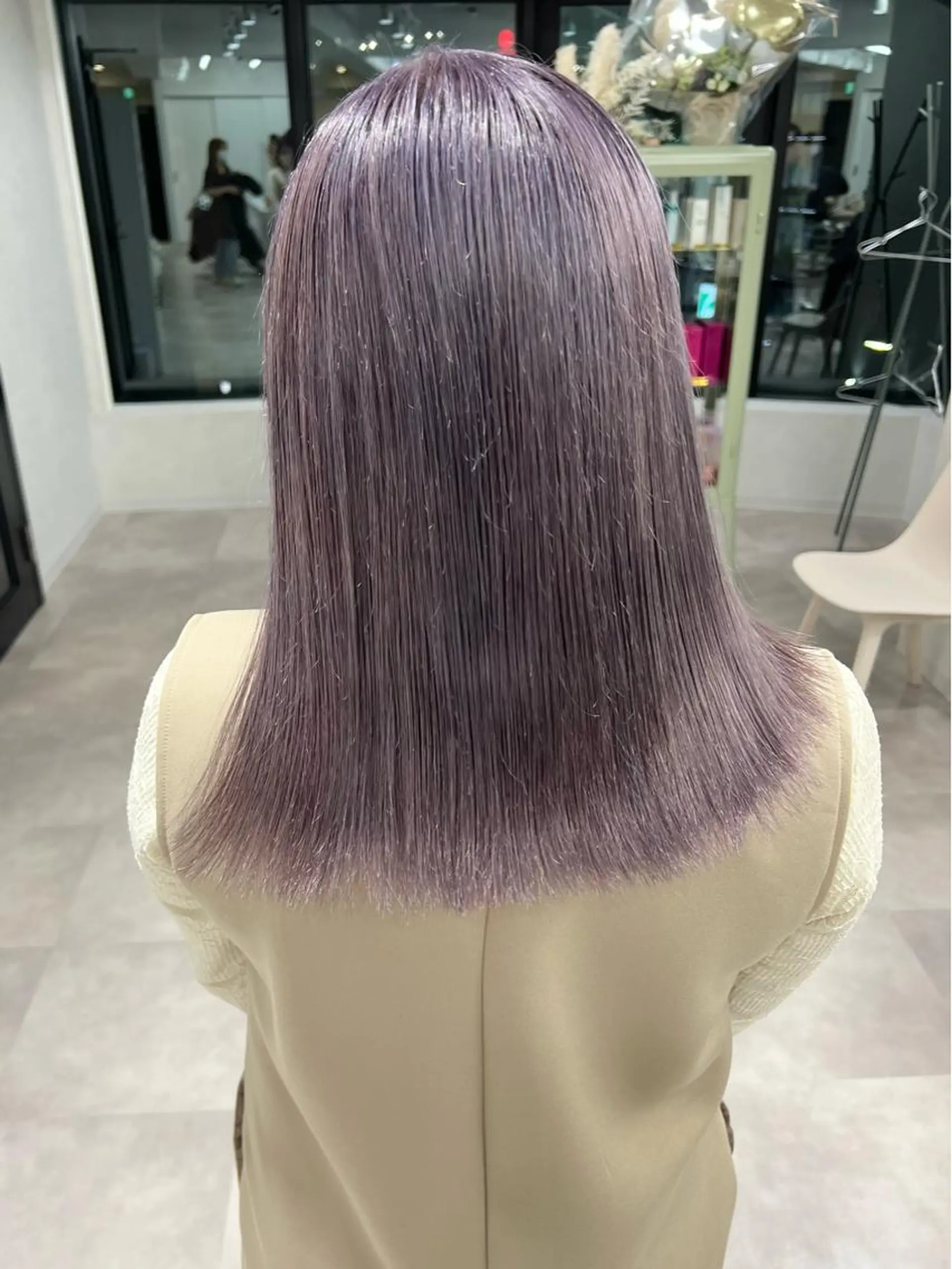 ミディアム カラー ヘアカラー 🩶💜寒色カラー/ ゆずほのヘアスタイル