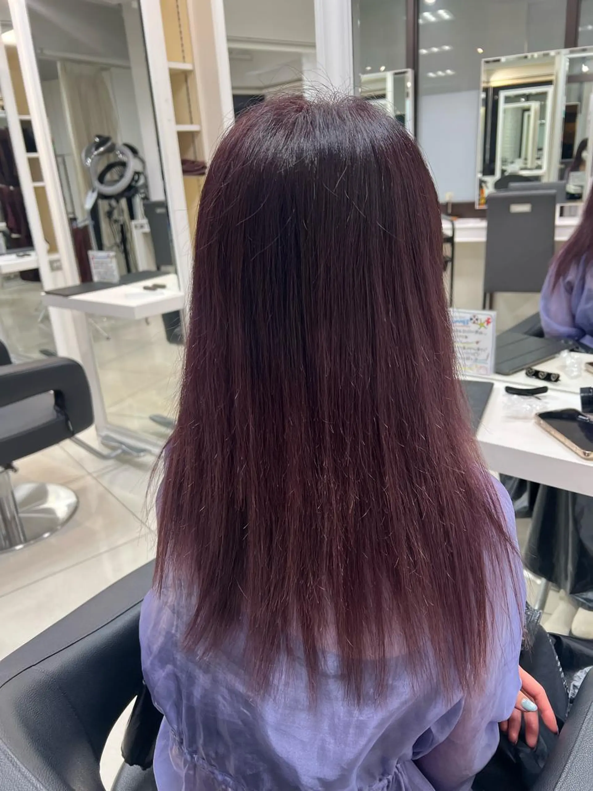 セミロング カラー ブリーチ ラベンダーカラー ラベンダーピンク ピンクカラー カット ヘアカラー 【暖色カラー特化】 中山由梨のヘアスタイル