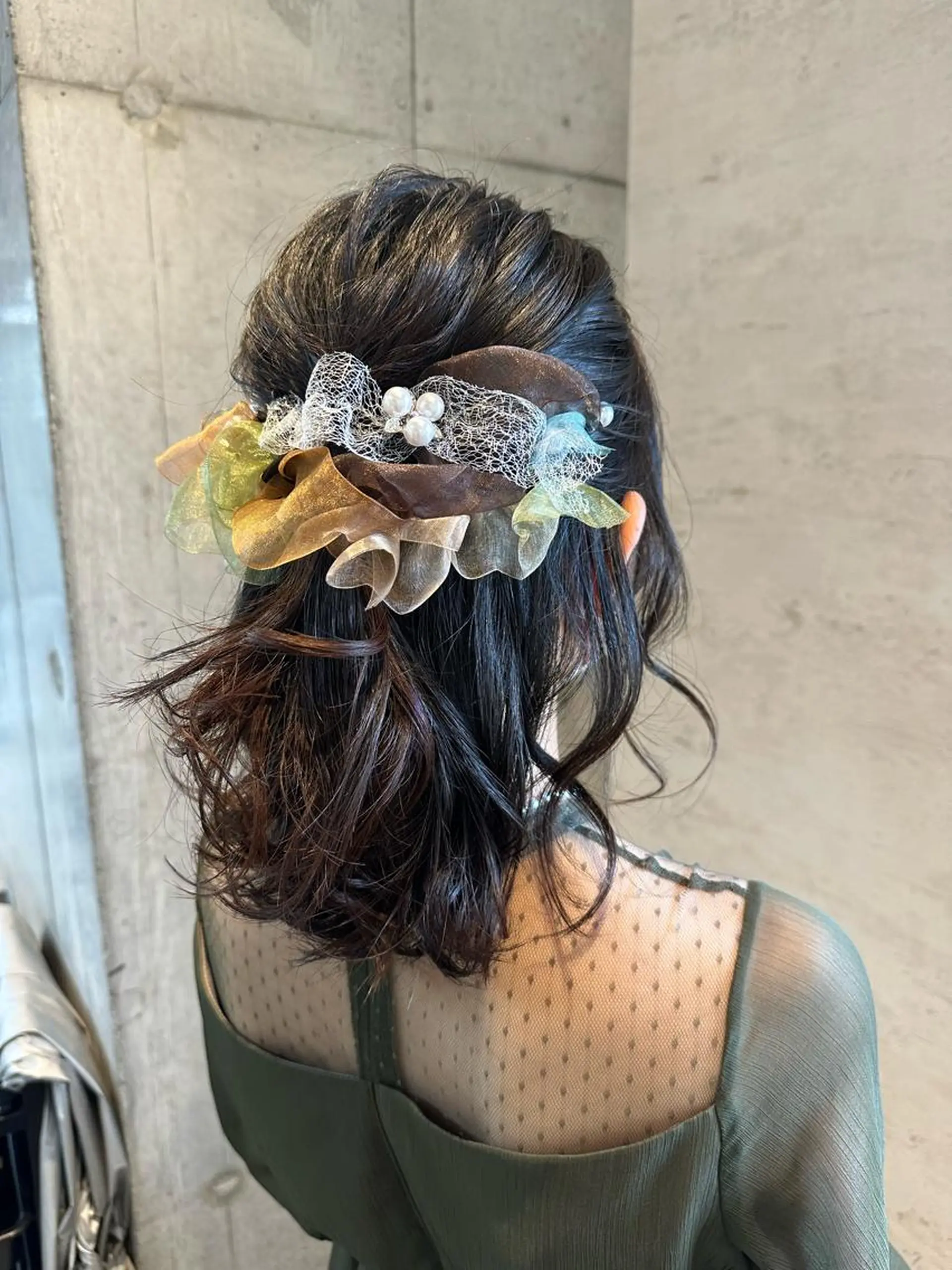 セミロング ヘアセット 女性に人気♪ はやしほのかのヘアスタイル