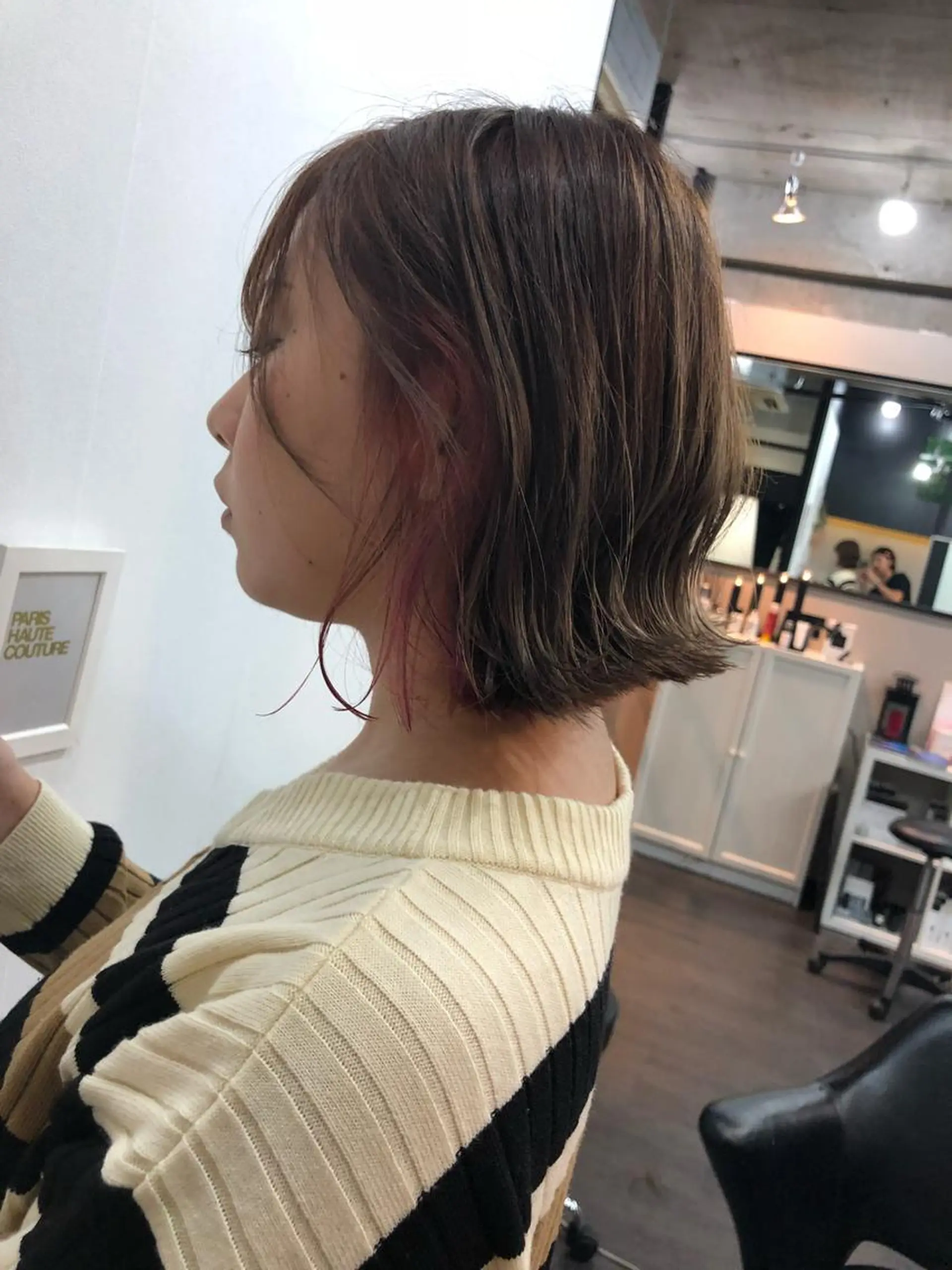 ショート カラー ヘアアレンジ ハイライト/髪質改善 ans/黒木 和大のヘアスタイル