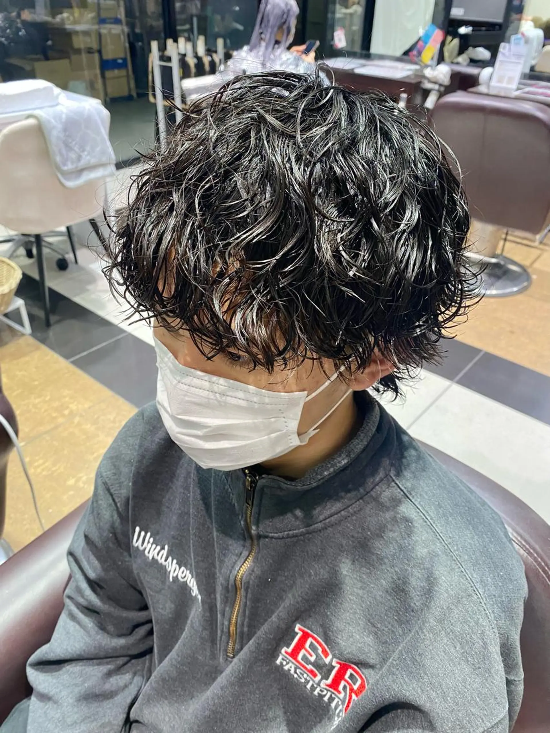 ショート パーマ メンズ カット パーマ 酸スト/フェザー パーマ/三谷海斗のヘアスタイル