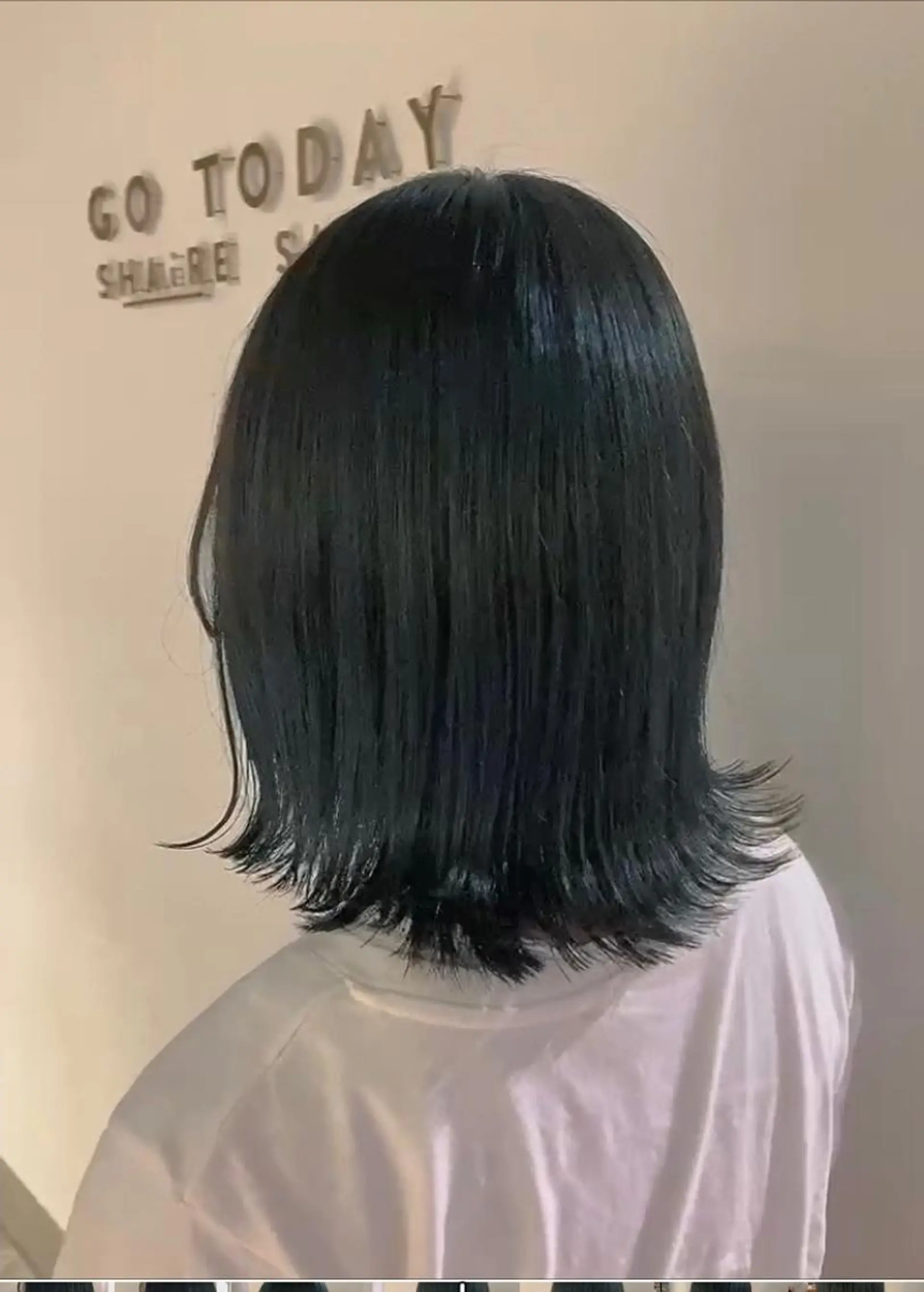 ショート カラー 黒髪 ブルーカラー ブルーブラック カット ヘアカラー トリートメント ヘッドスパ GO TODAY  SHAIRE  SALON   渋谷モディ所属・スキバサミを使わない カット🌼唯🌼のヘアスタイル