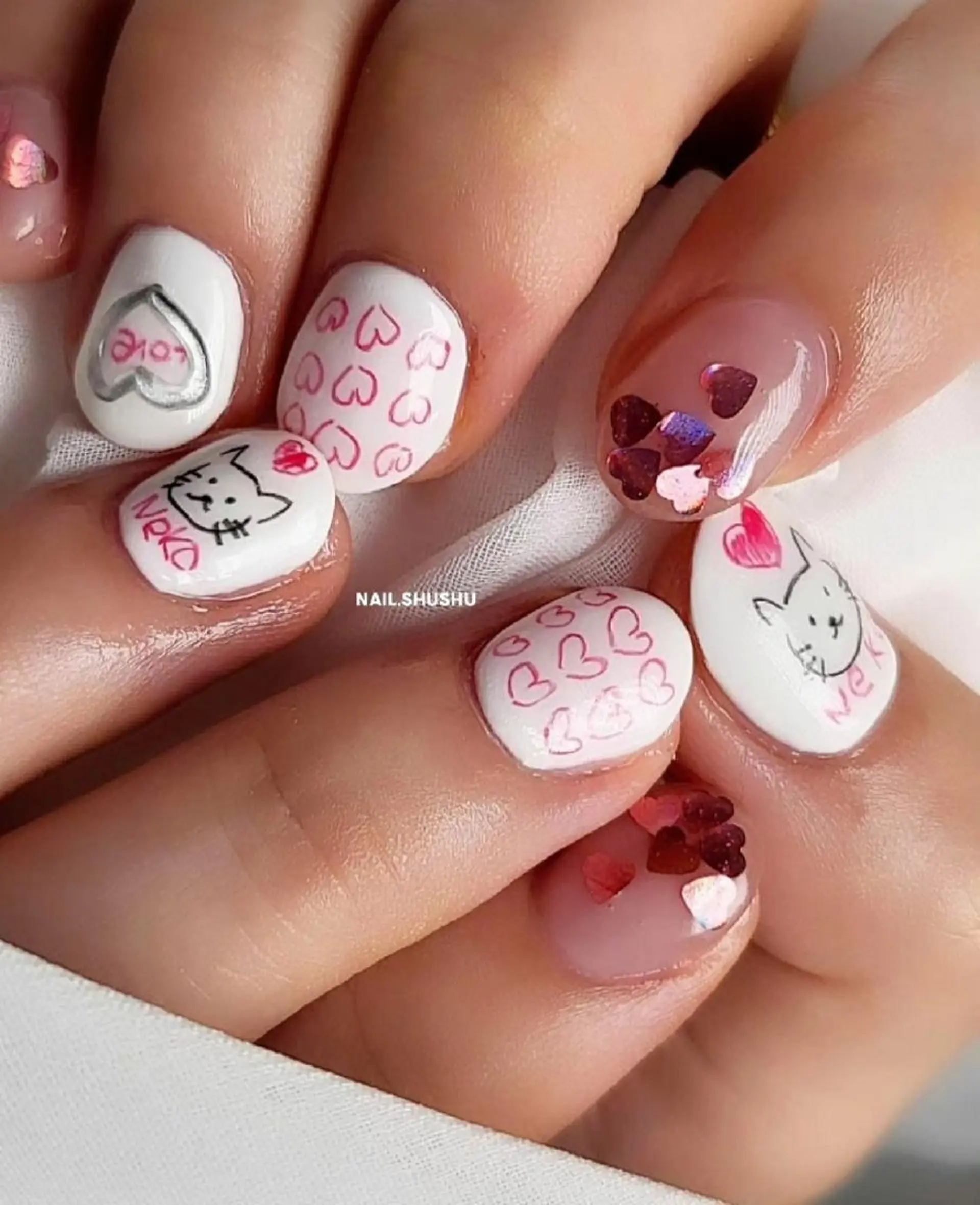 ネイル 持ち込み ニュアンスネイル ワンカラーネイル シンプルネイル 夏ネイル 3dパーツ/流行り 👧shushu❤️のネイルデザイン
