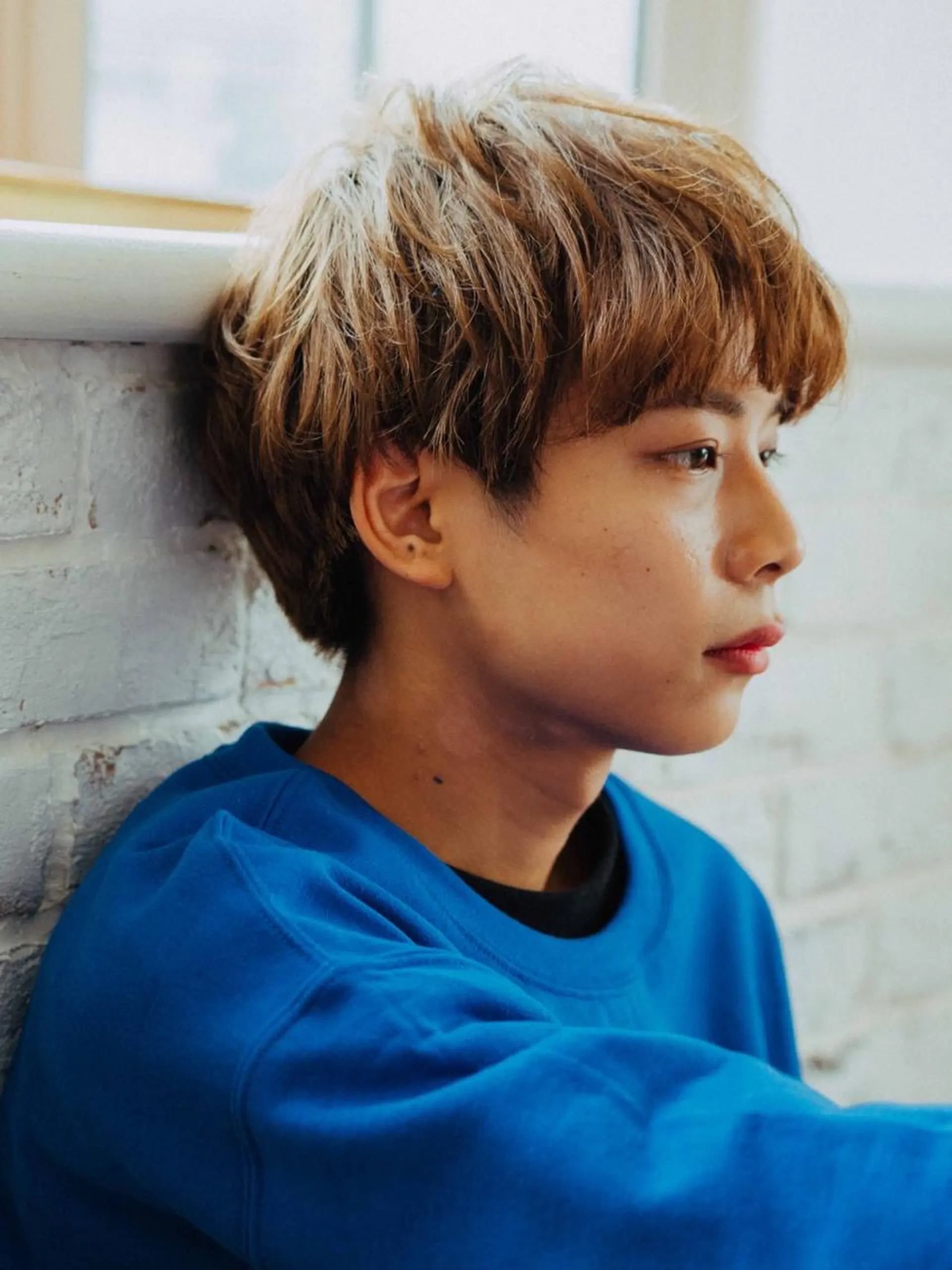 ショート カラー メンズ マッシュ ベージュカラー カット 北九州美容室 🕊️わかな✂︎のヘアスタイル