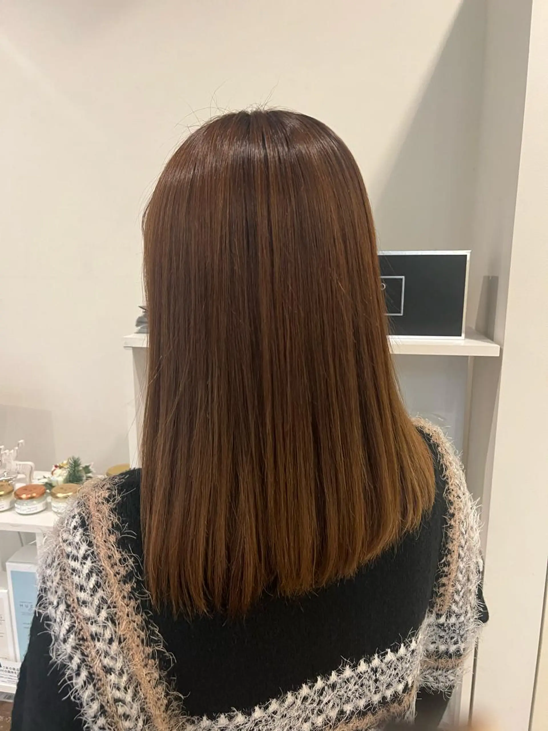 セミロング パーマ 竹添 有梨沙のヘアスタイル